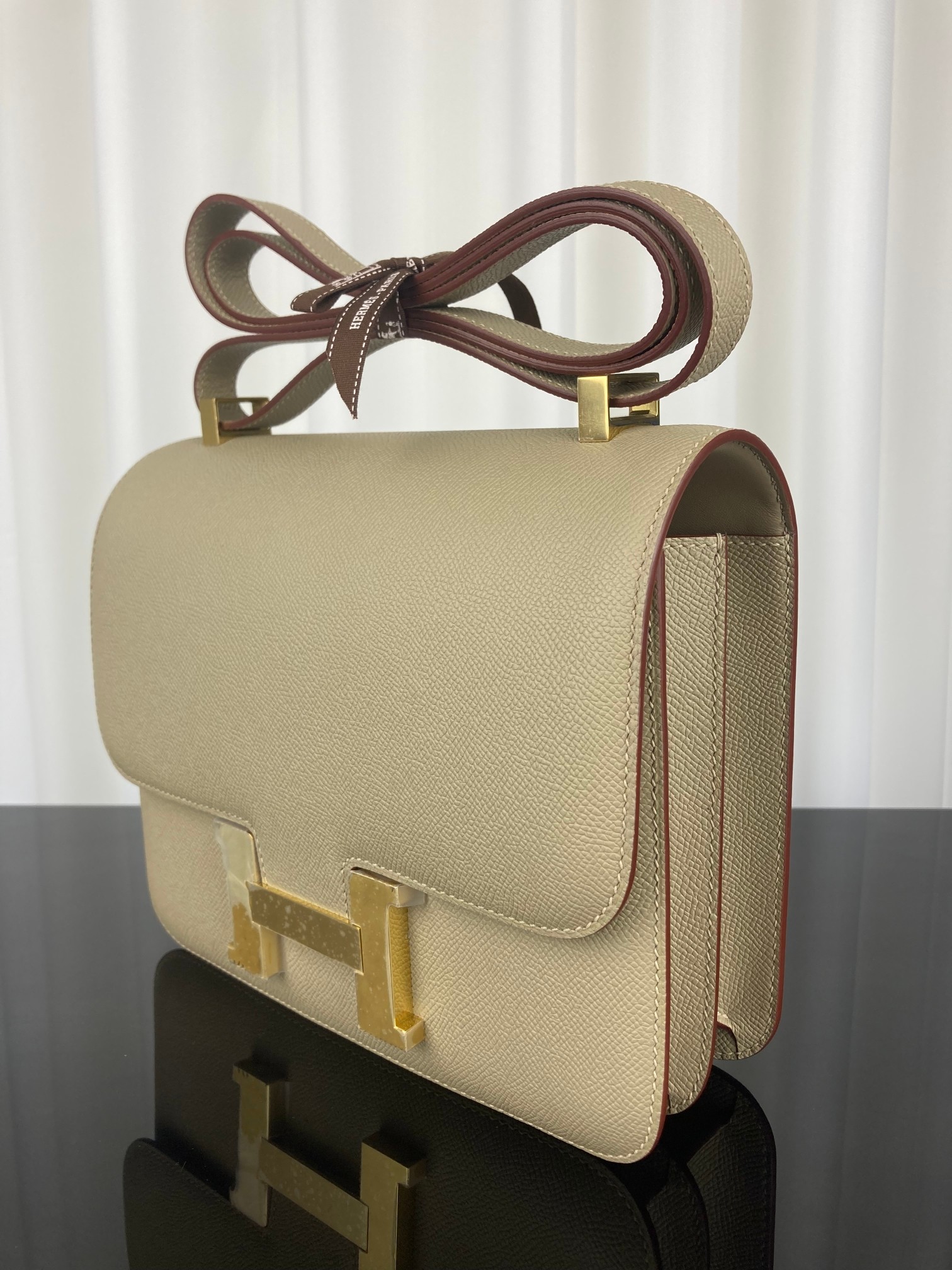 [TOP] H€RMES Constance Epsom Leather 18cm - Trench & GHW - Hermes