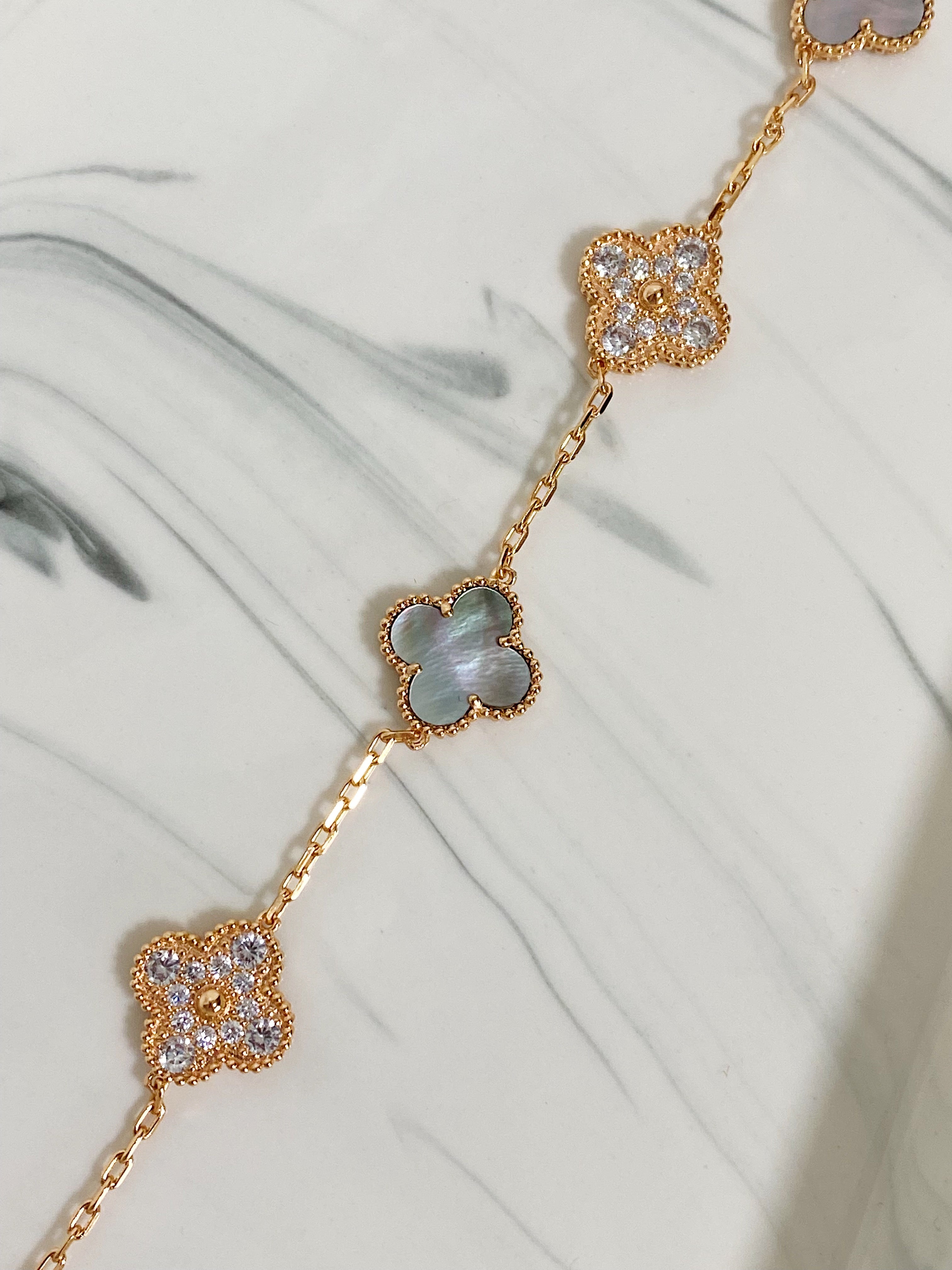 [TOP] V@nCleff VCA Bracelet Alhambra 5 Motifs - Stones and Multicolor - Vancleff