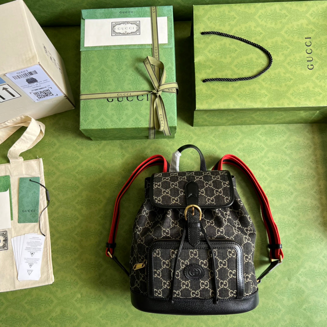 [TOP] GUCC! G*G Interlocking G Backpack - Black - Gucci