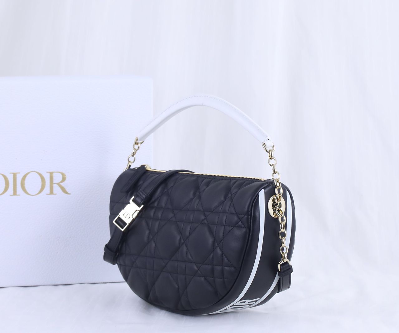 [TOP] D!or Christian Dior Vibe Hobo Bag Medium - Black - Christian Dior
