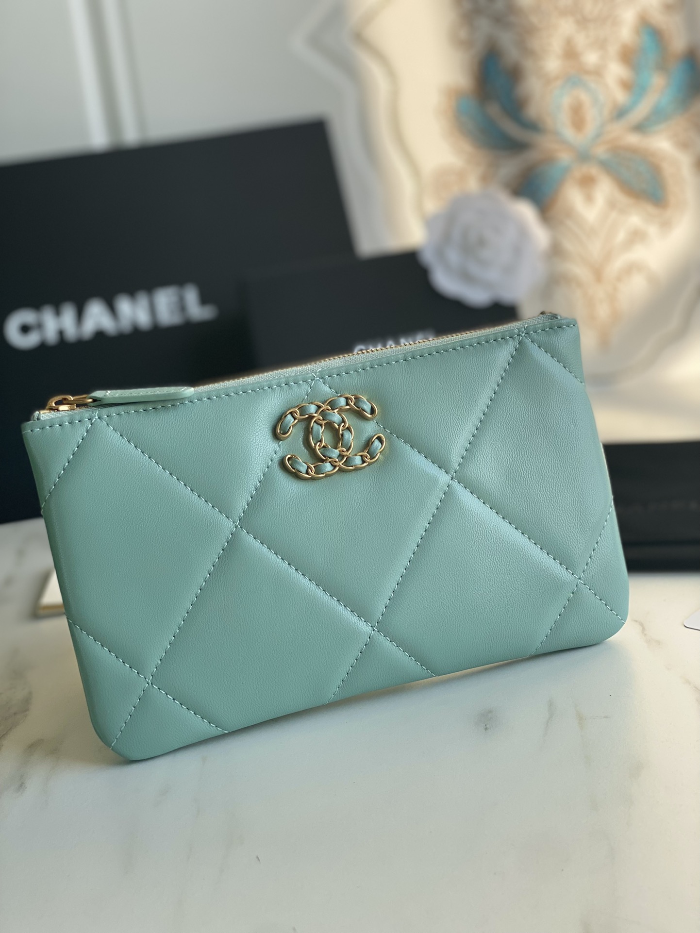 [TOP] CH@NEL Zipper HandBag Wallet - GHW - 5 Color - Chanel