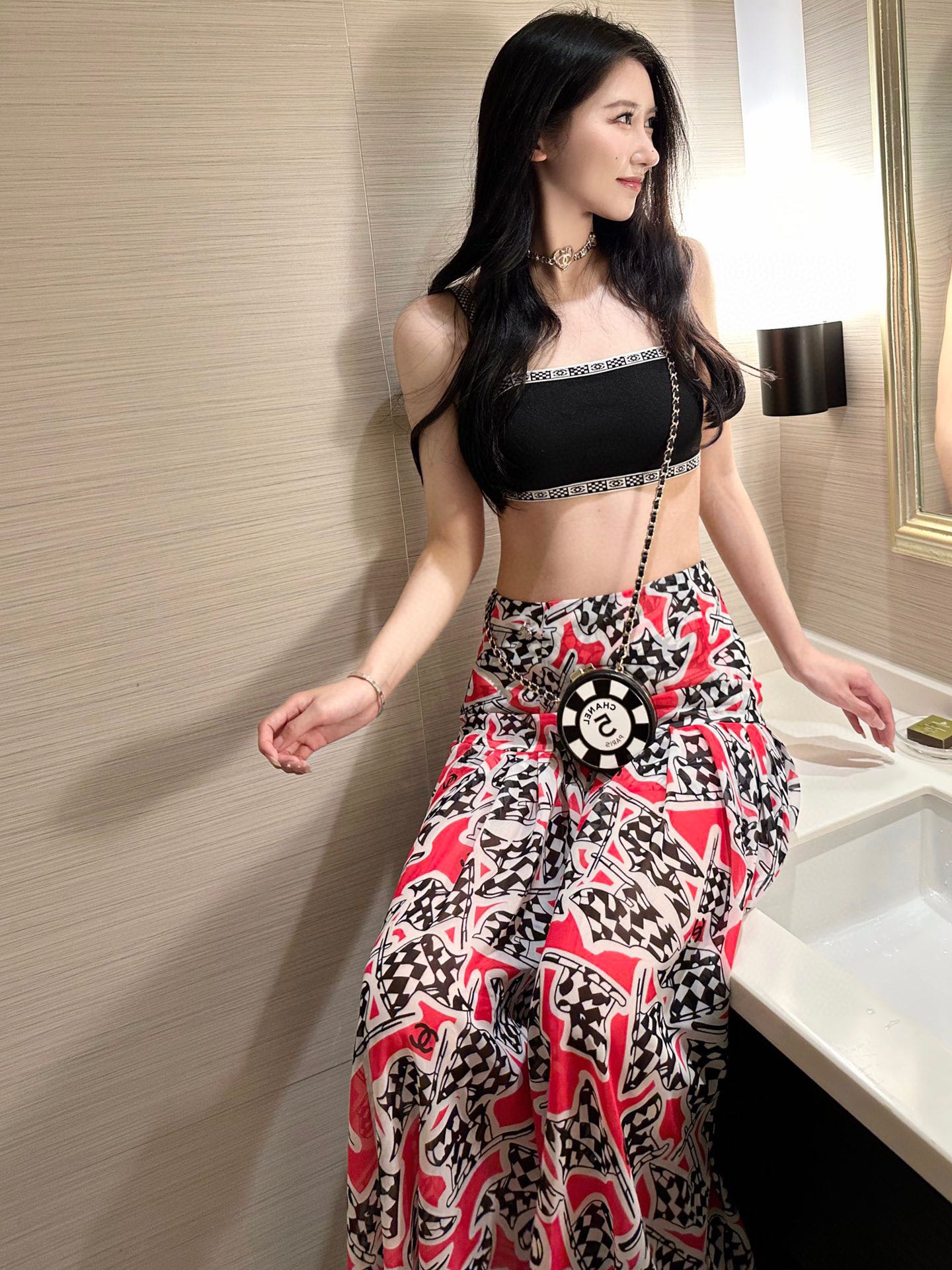 [TOP] CH@NEL Irregular Long Skirt - Chanel