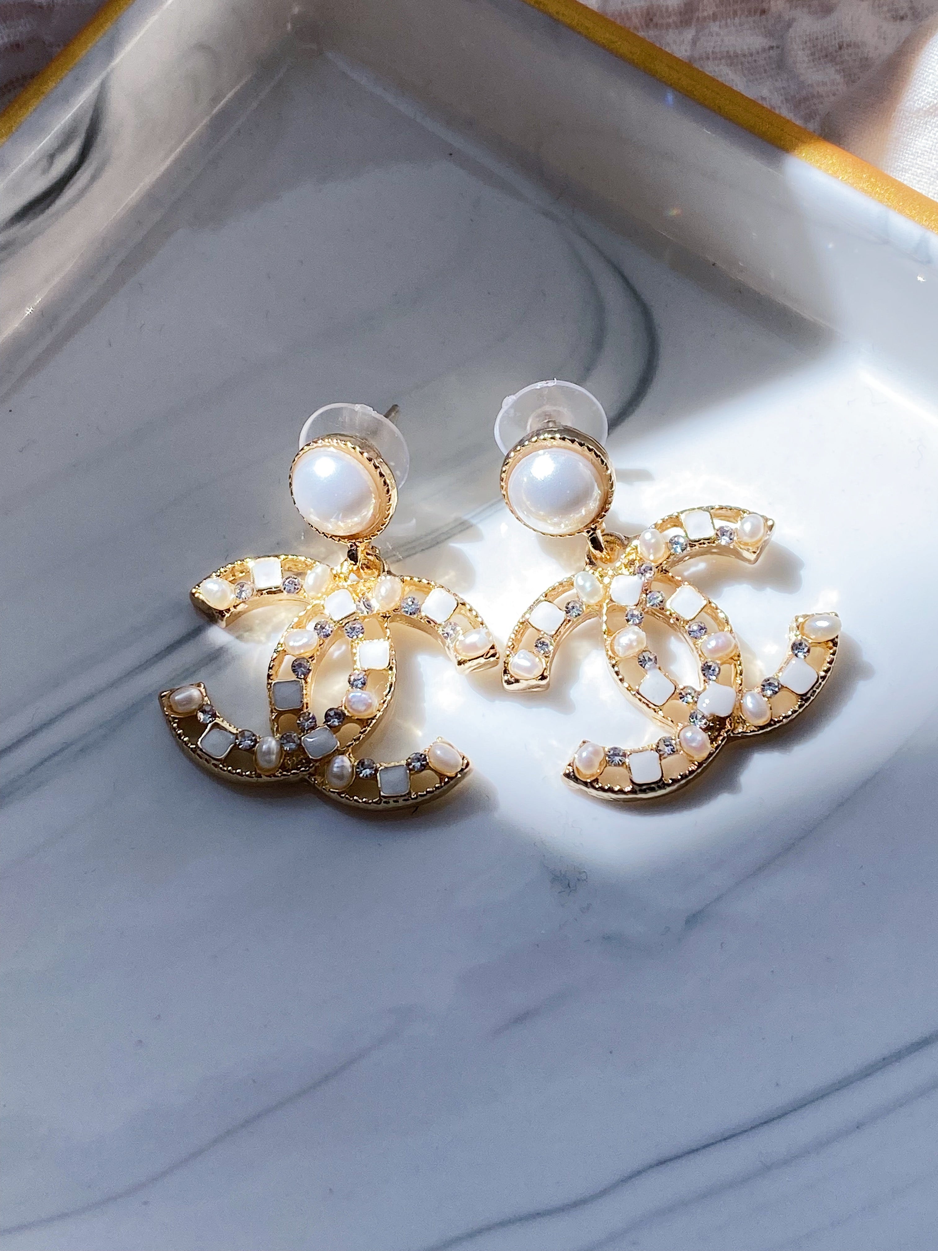 [TOP] CH@NEL Dangle Earrings - Chanel
