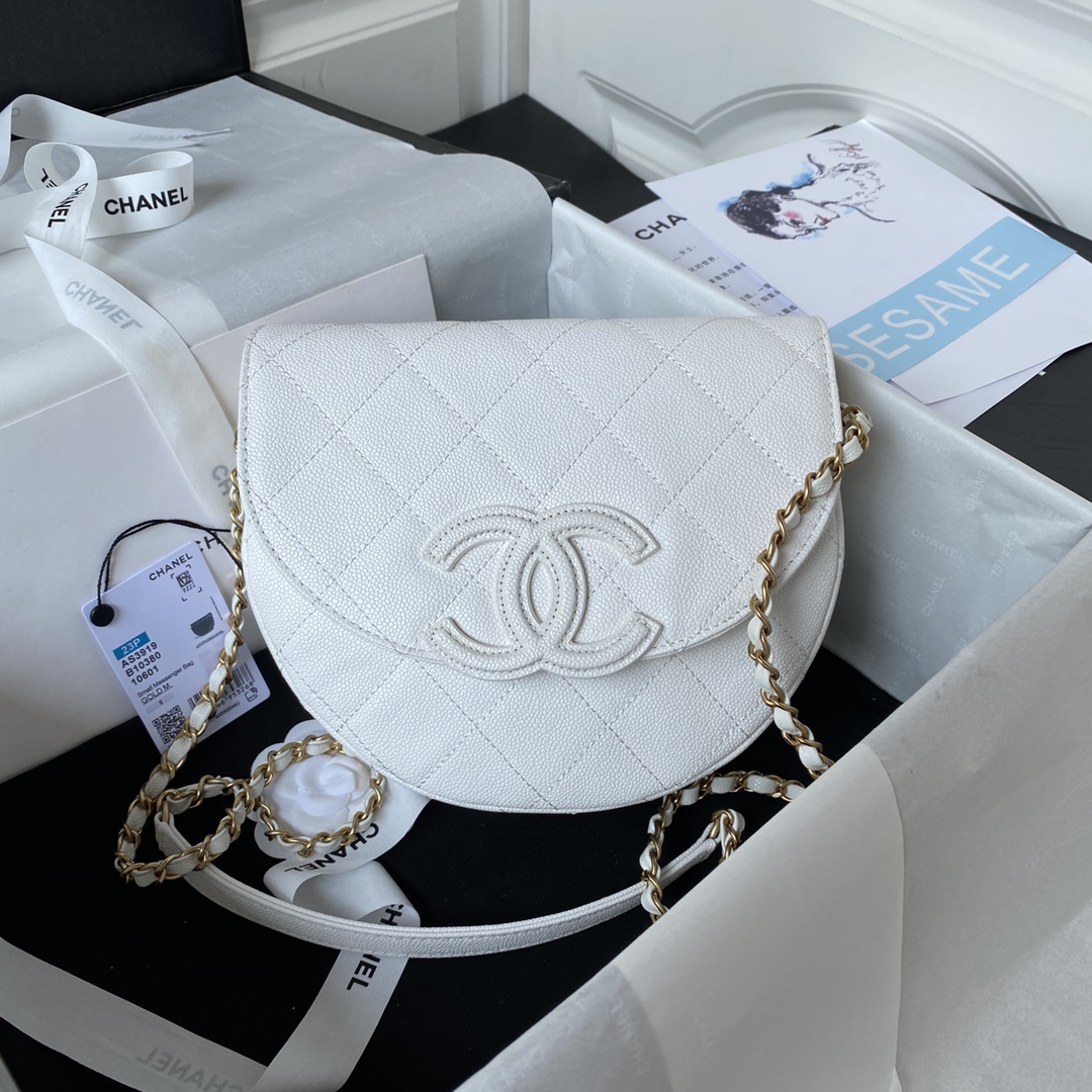 [TOP] CH@NEL 23p Saddle Bag - GHW - 2Color - Chanel