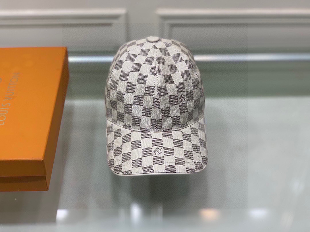 [TOP] L&V Baseball Hat Canvas - Damier Azur - LV Louis Vuitton
