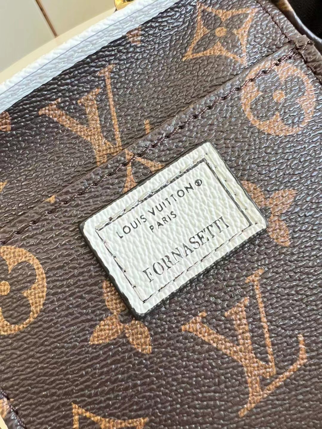 [TOP] L&V Sac Plat Bag - White Houses Printed - LV Louis Vuitton