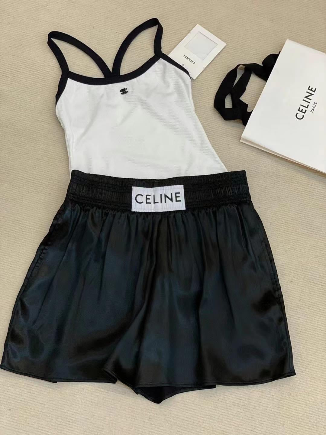 [TOP] C€LINE Boxing Shorts - Black - Celine