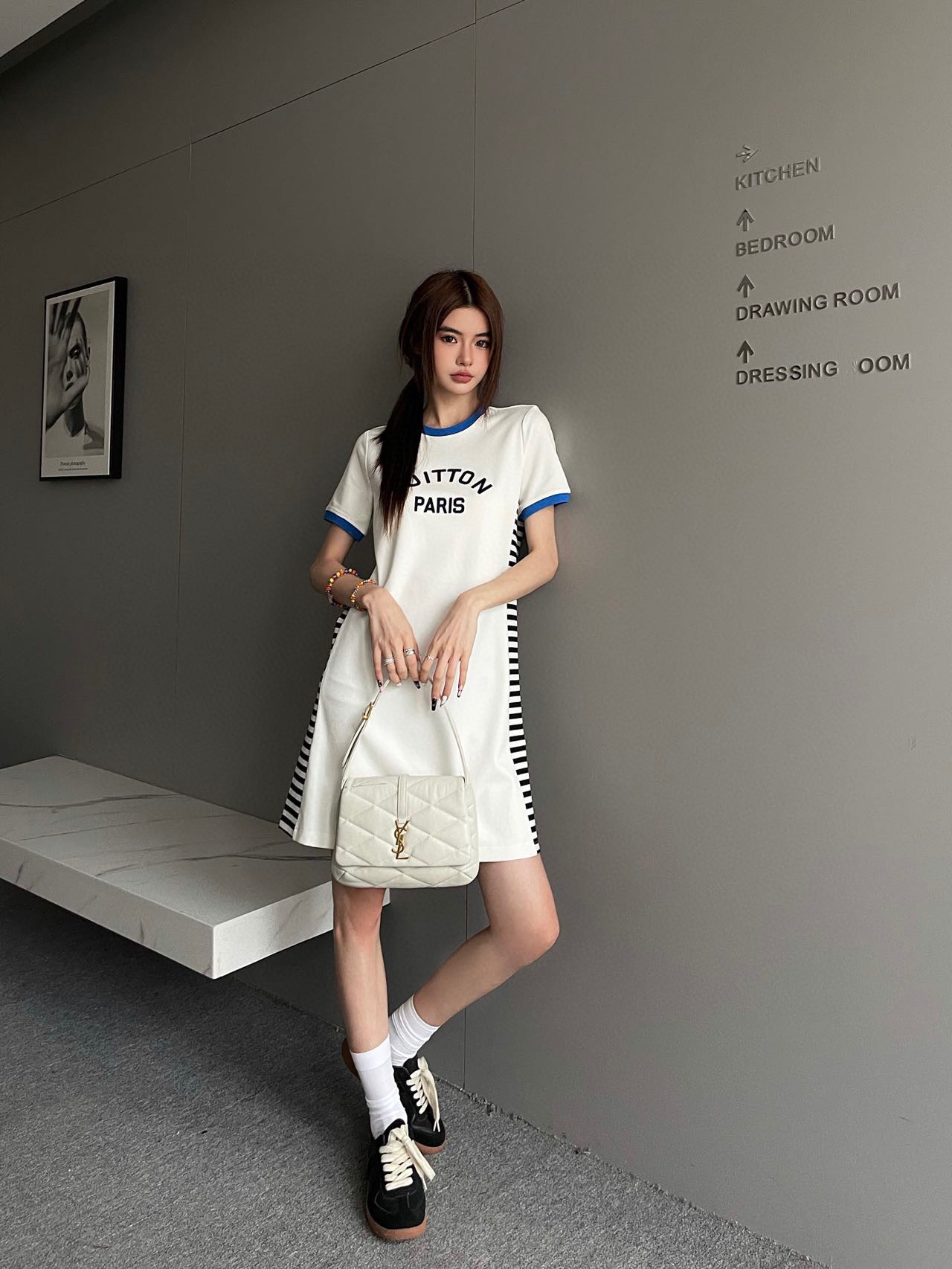 [TOP] L&V Short Sleeve Dress - LV Louis Vuitton