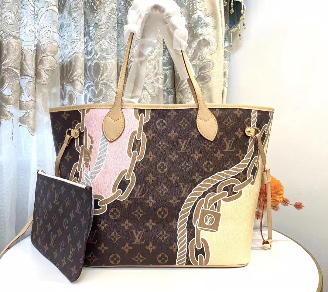 [TOP] L&V Neverfull Monogram Shopping Bag -2 colors - LV Louis Vuitton