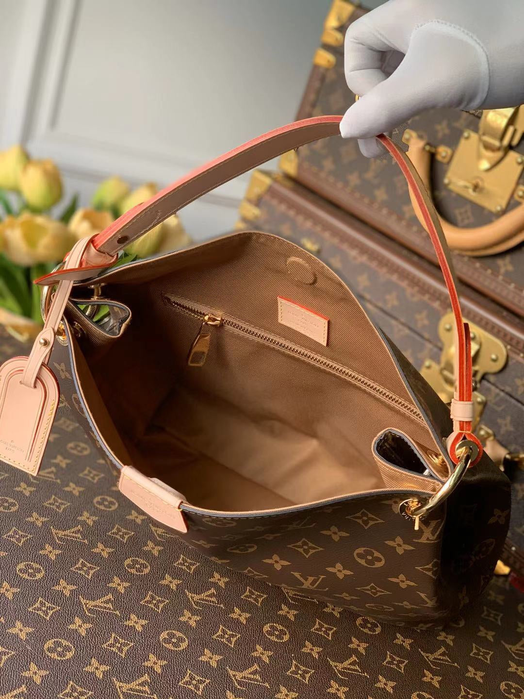 [TOP] L&V £V Graceful PM Monogram - Beige - LV Louis Vuitton