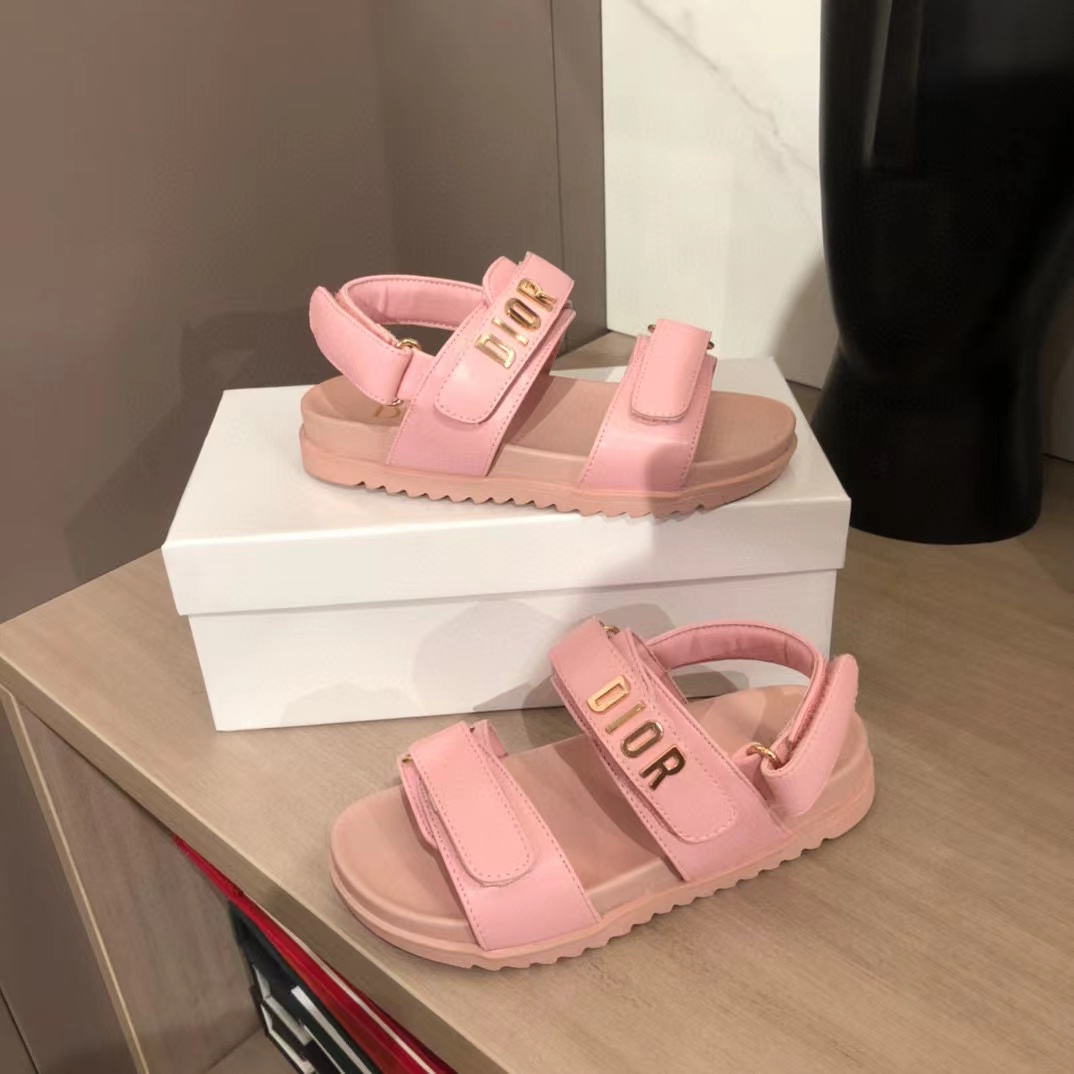 [TOP] D!or Kids' Dad Sandals - Black/White/Pink