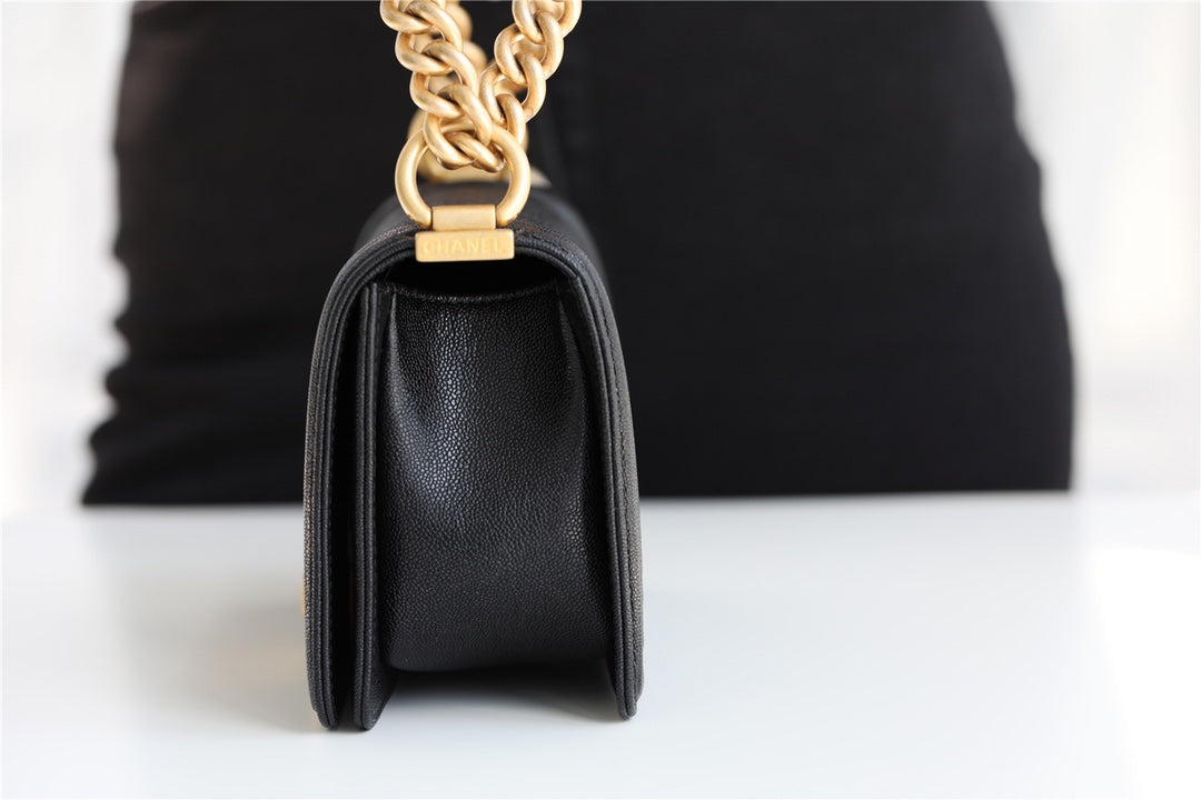 [TOP] CH@NEL Boy Bag  Small 20cm - Black & GHW - Chanel