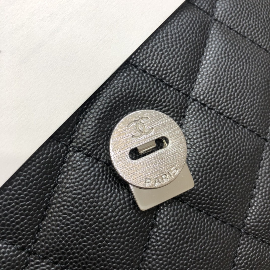 [TOP] CH@NEL Flap Bag Caviar Small - Black & Blaxk Hardware - Chanel