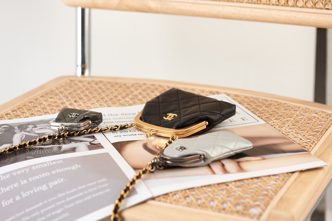 [TOP] CH@NEL Mini Triple Bag - Black - Chanel