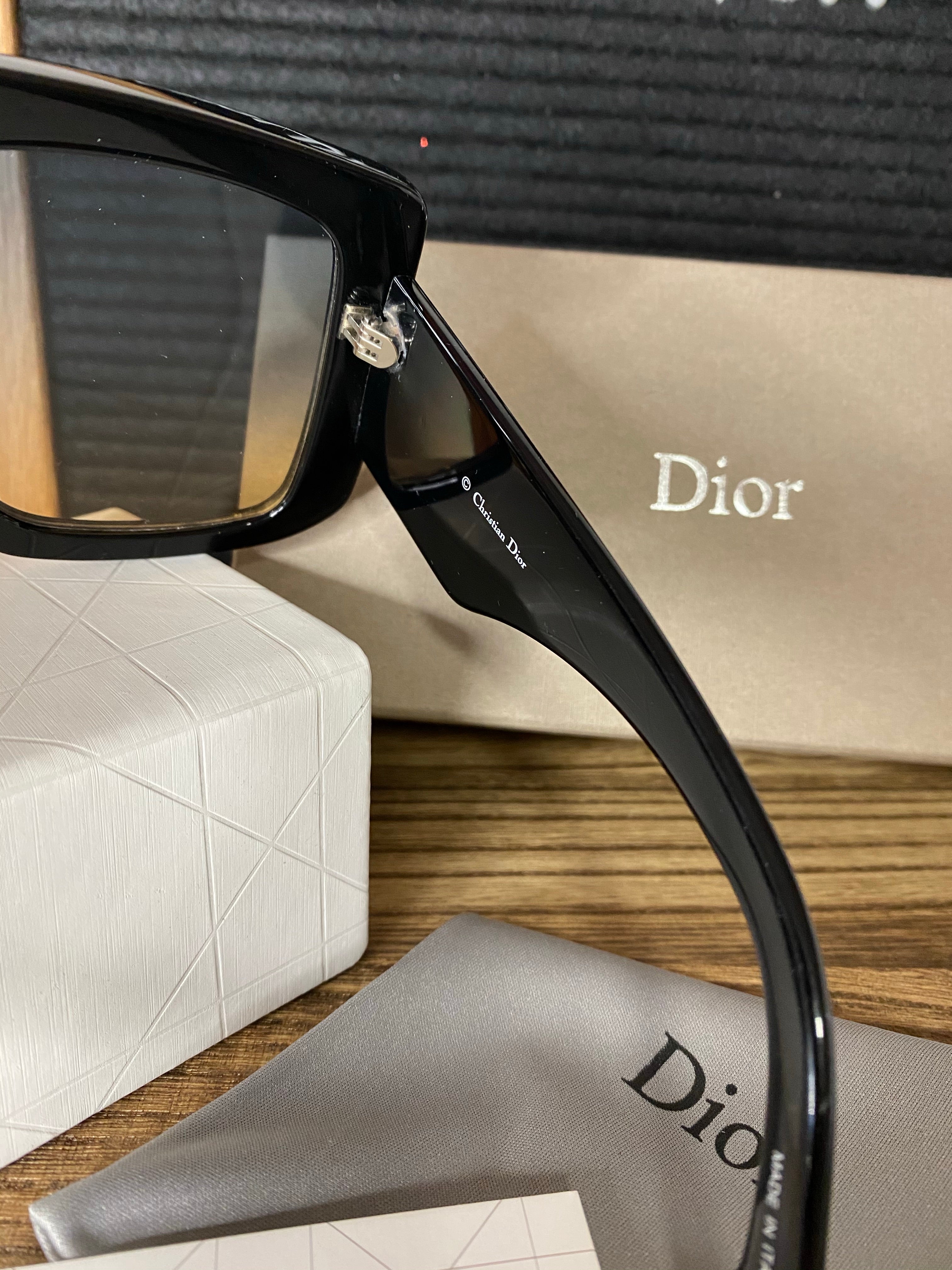 [TOP] D!or CD Solight Square Sunglasses  - BLACK - Christian Dior