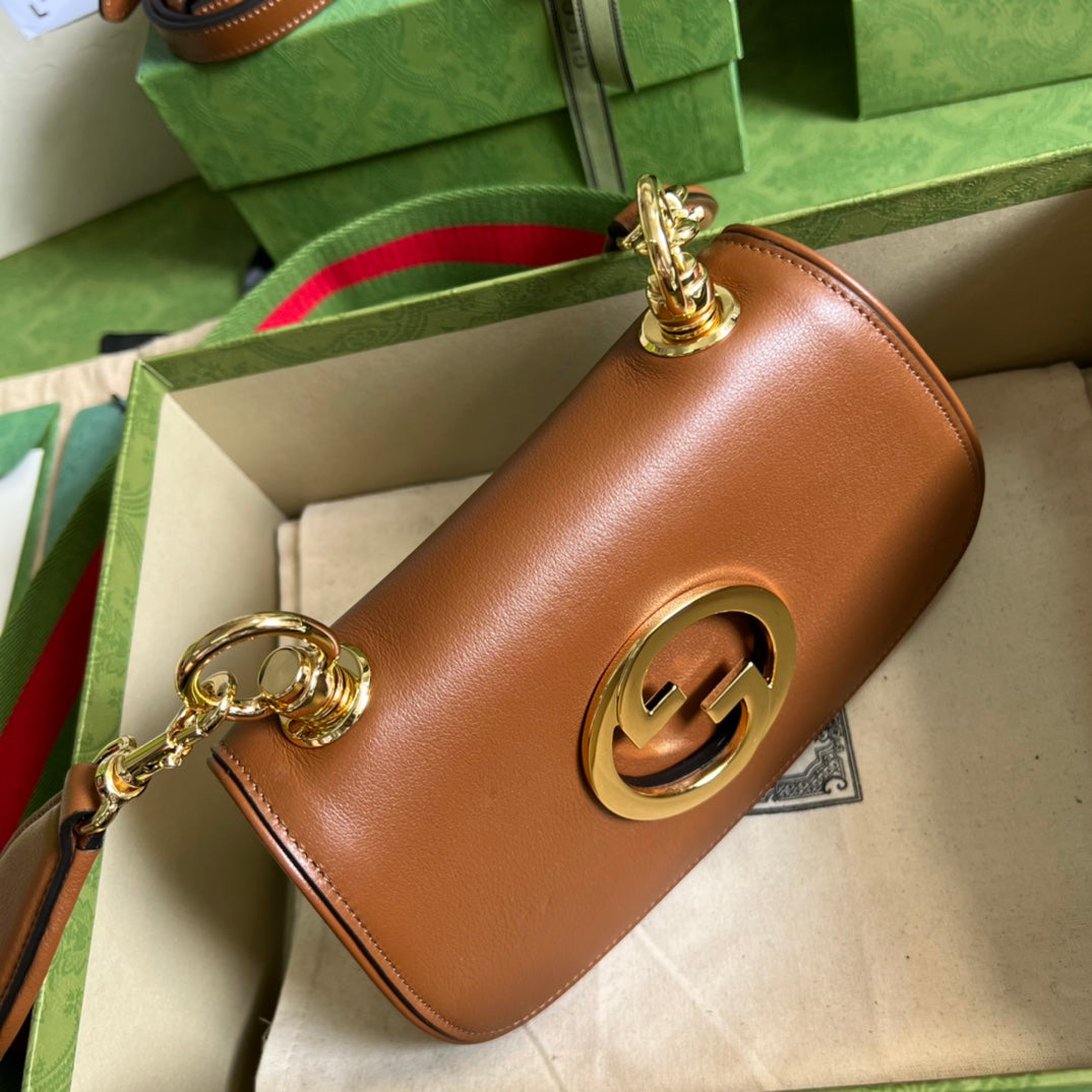[TOP] GUCC! G*G Blondie Mini Leather Bag - Brown - Gucci