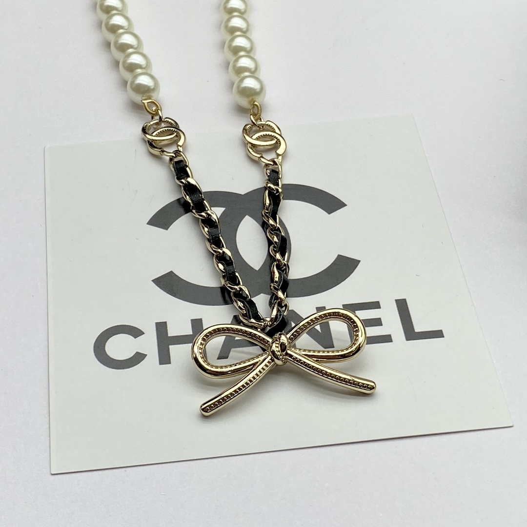 [TOP] CH@NEL Pearl Necklace - Chanel