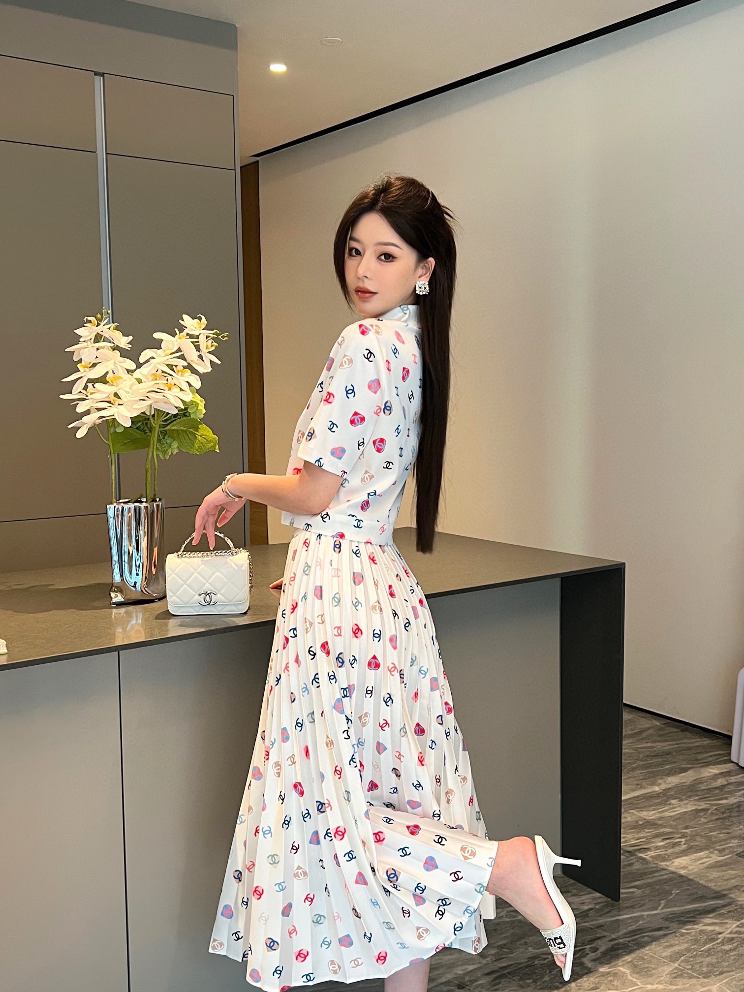 [TOP] CH@NEL Shirt Dresses Set - 2 Color - Chanel