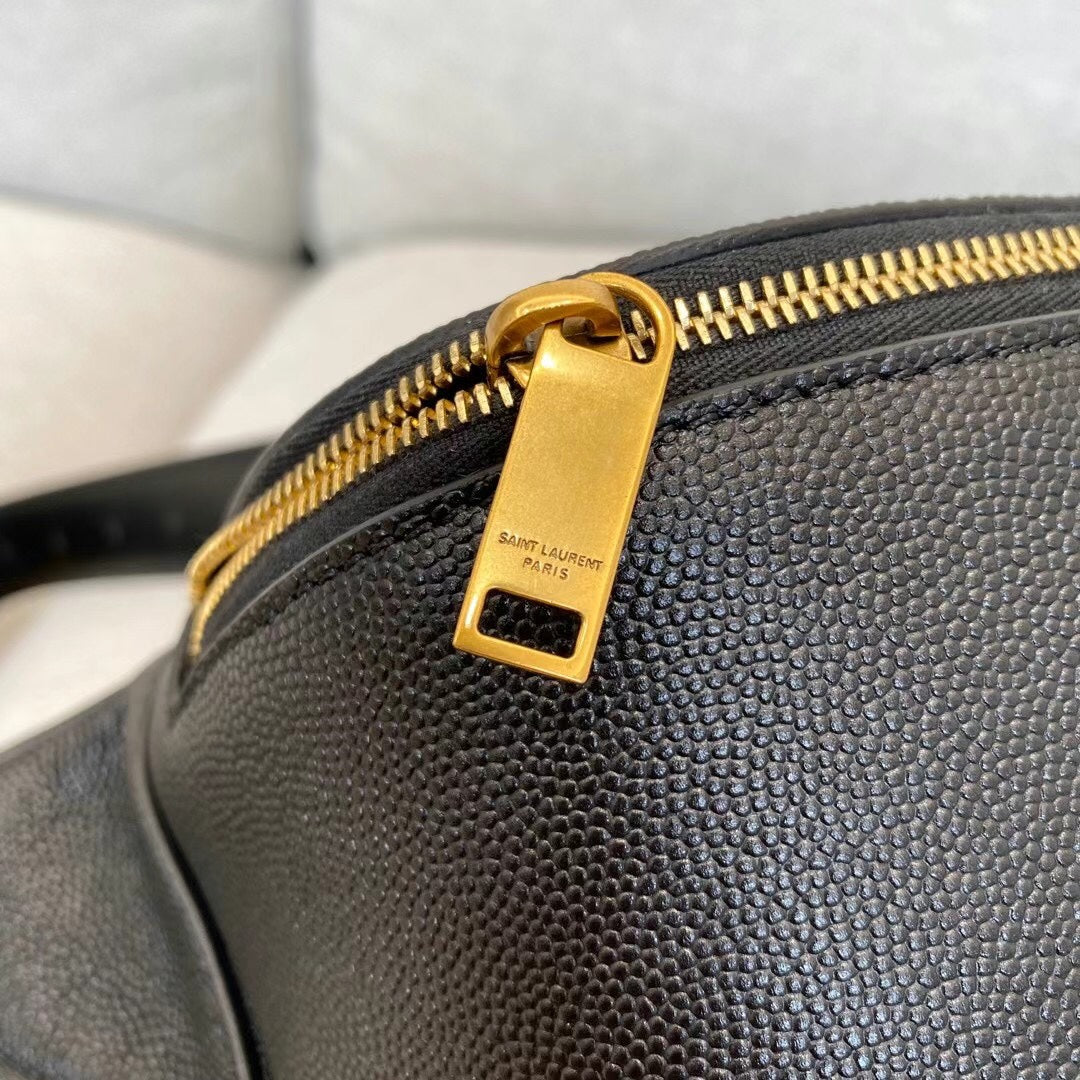 [TOP] Y$L Monogram Belt Bag Caviar Skin - Black w GHW - Ysl Yves Saint Laurent