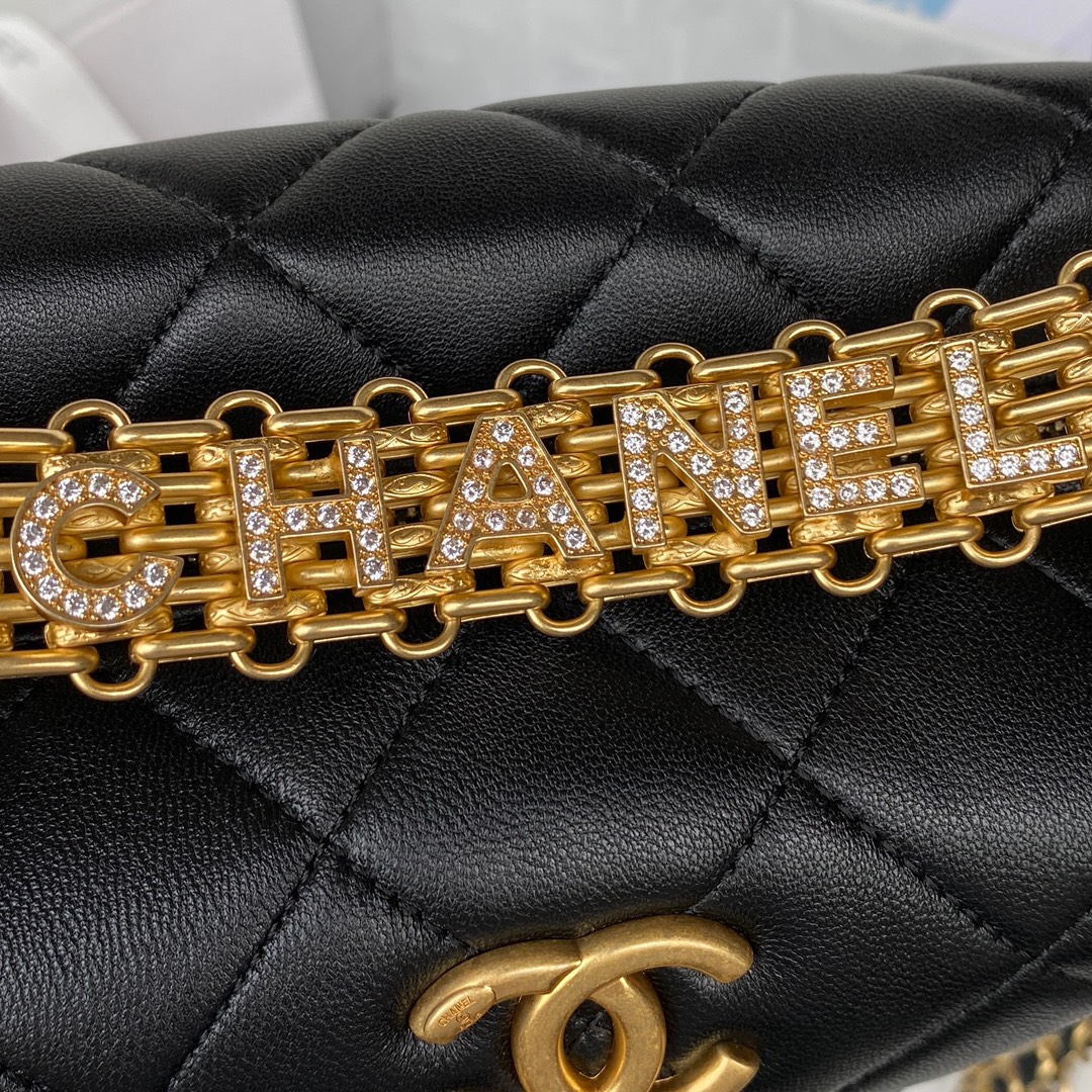 [TOP] CH@NEL Hobo Bag - GHW - Black - Chanel