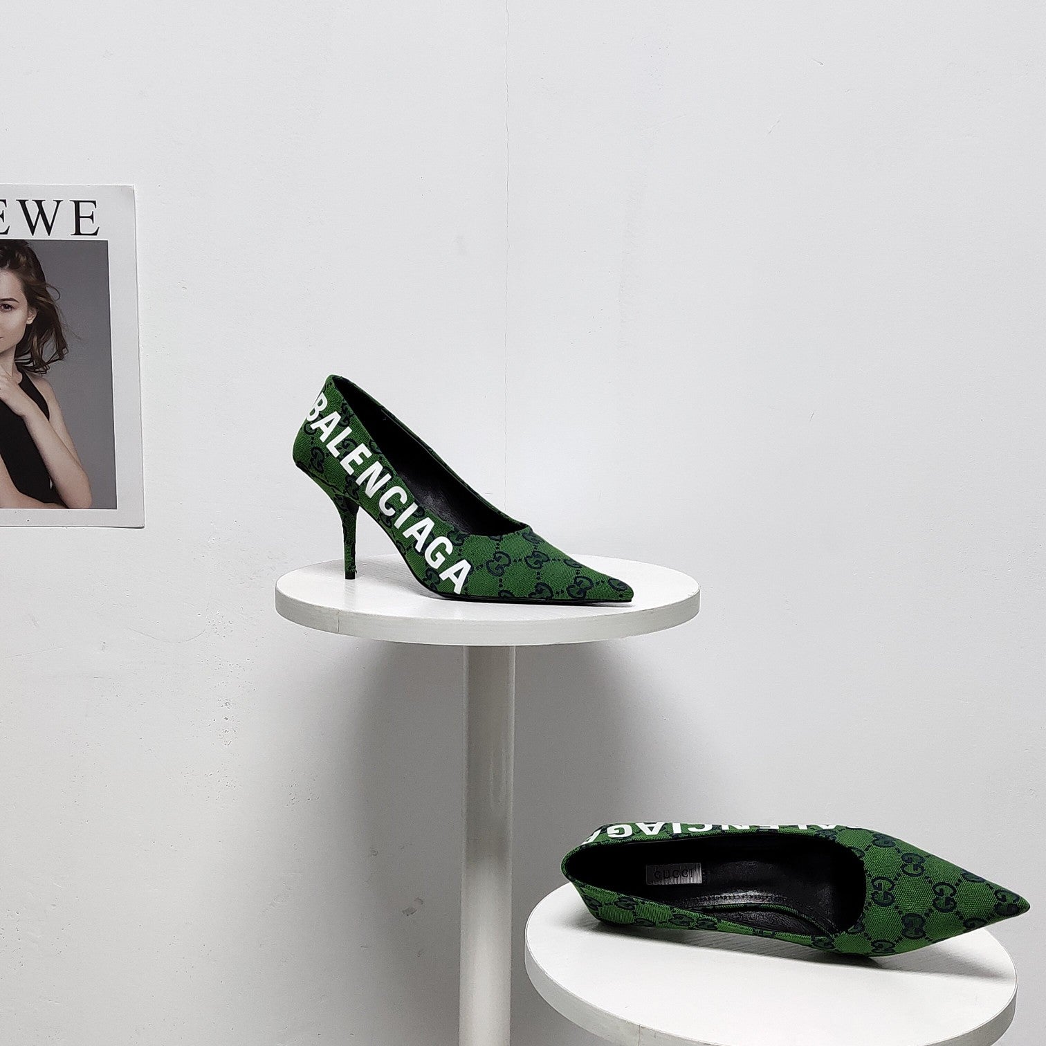 [TOP] GUCC! The Hacker Project Square Knife Pump - Green - Gucci