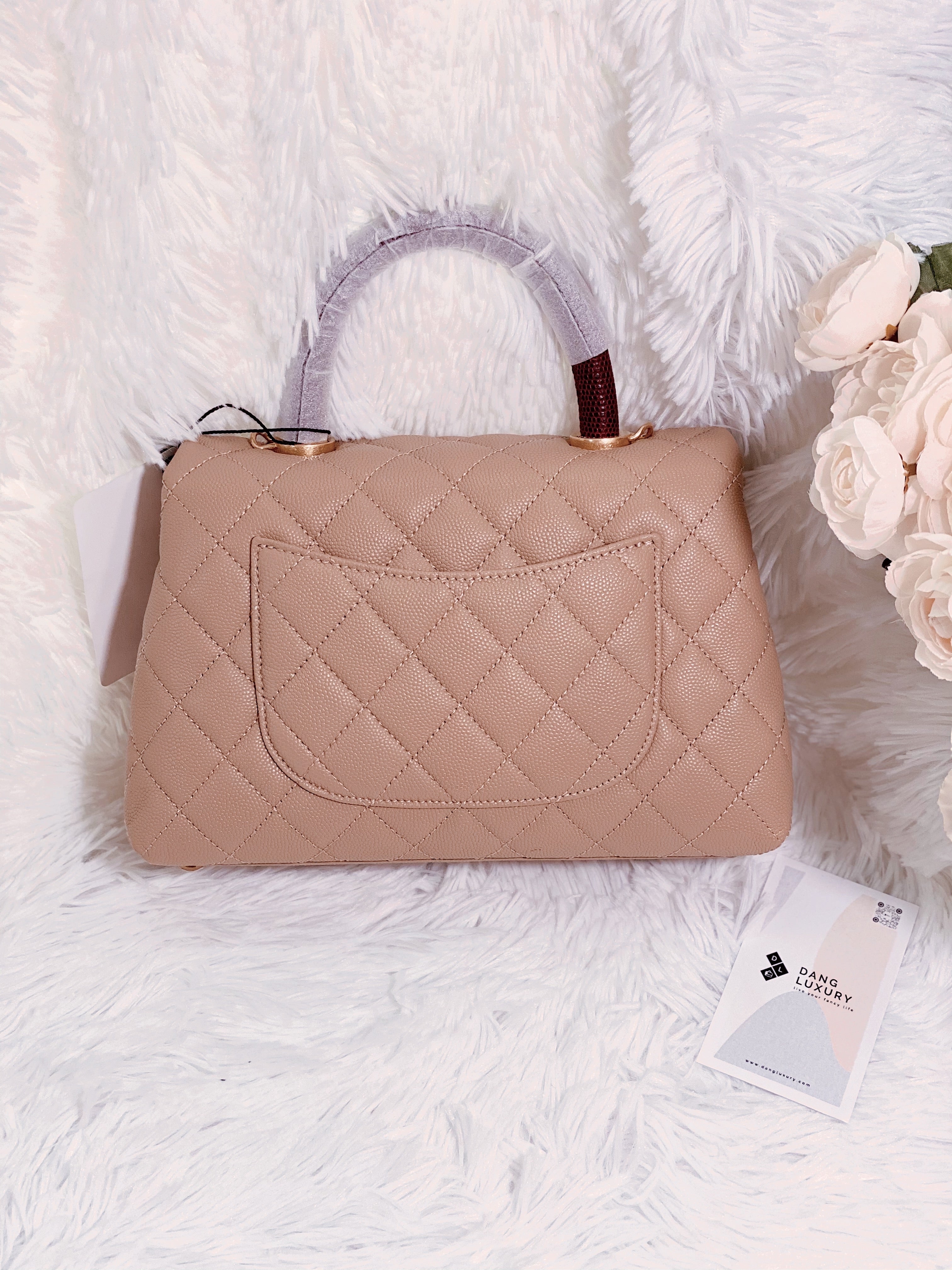 [TOP] CH@NEL Coco Handle Bag - Dark Pink & GHW - Chanel