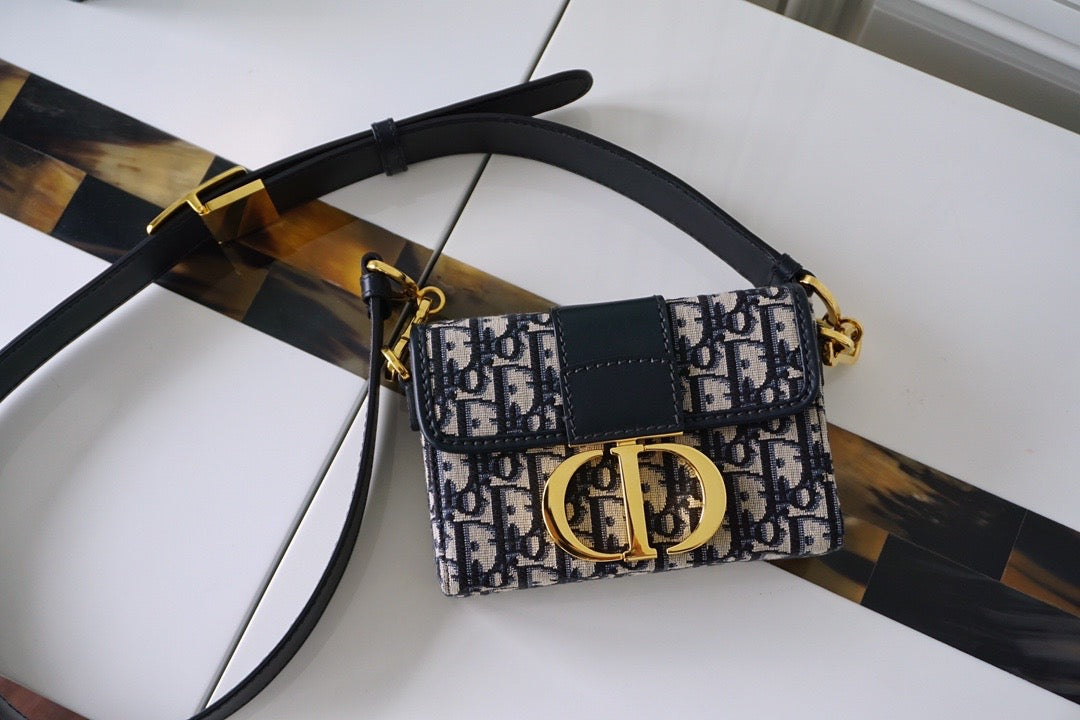 [Top] D!or 30 Montaigne Box Bag - Black - Christian Dior