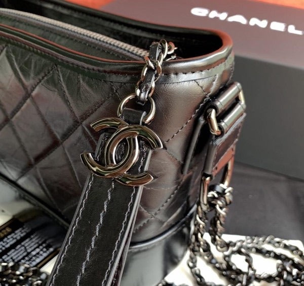 [TOP] CH@NEL Gabbriel Bag Stray Samll 20CM - ALL BLACK - Chanel