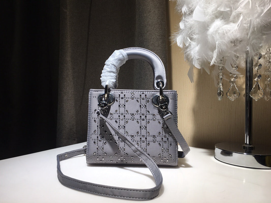 [TOP] D!or Lady Christian Dior Satin Mini - Grey - Christian Dior
