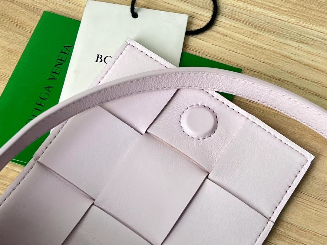 [TOP] B&V Mini Padded Cassette Leather Bag - Light Pink - Bottega Veneta