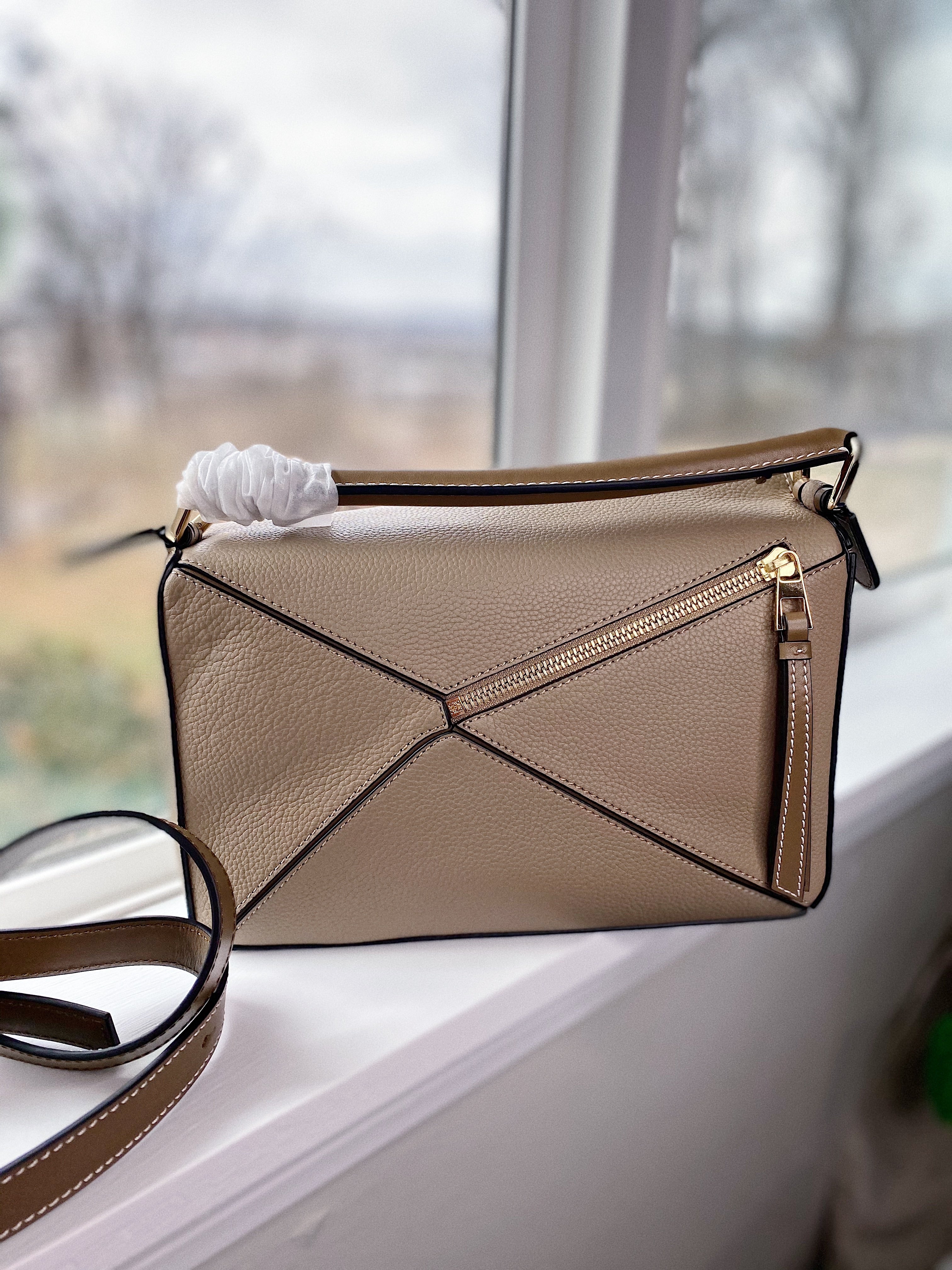 [TOP] LOEW€ Loewe Puzzle Bag Grained Calfskin - GREY - Loewe