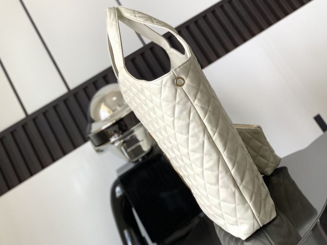 [TOP] Y$L iCare Maxi Tote Bag - White - Ysl Yves Saint Laurent