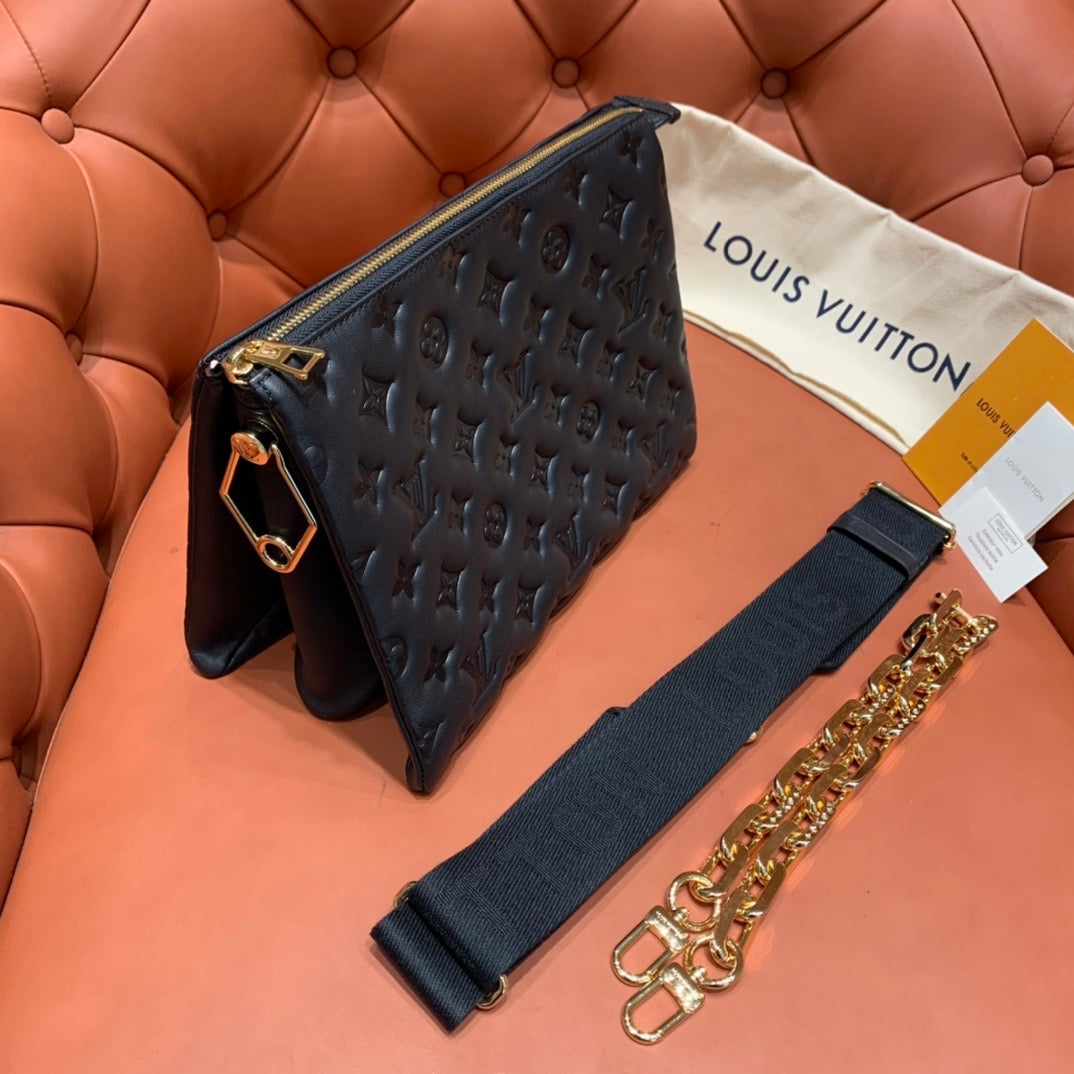 [TOP] L&V L*V Coussin Bag MM - Black - LV Louis Vuitton