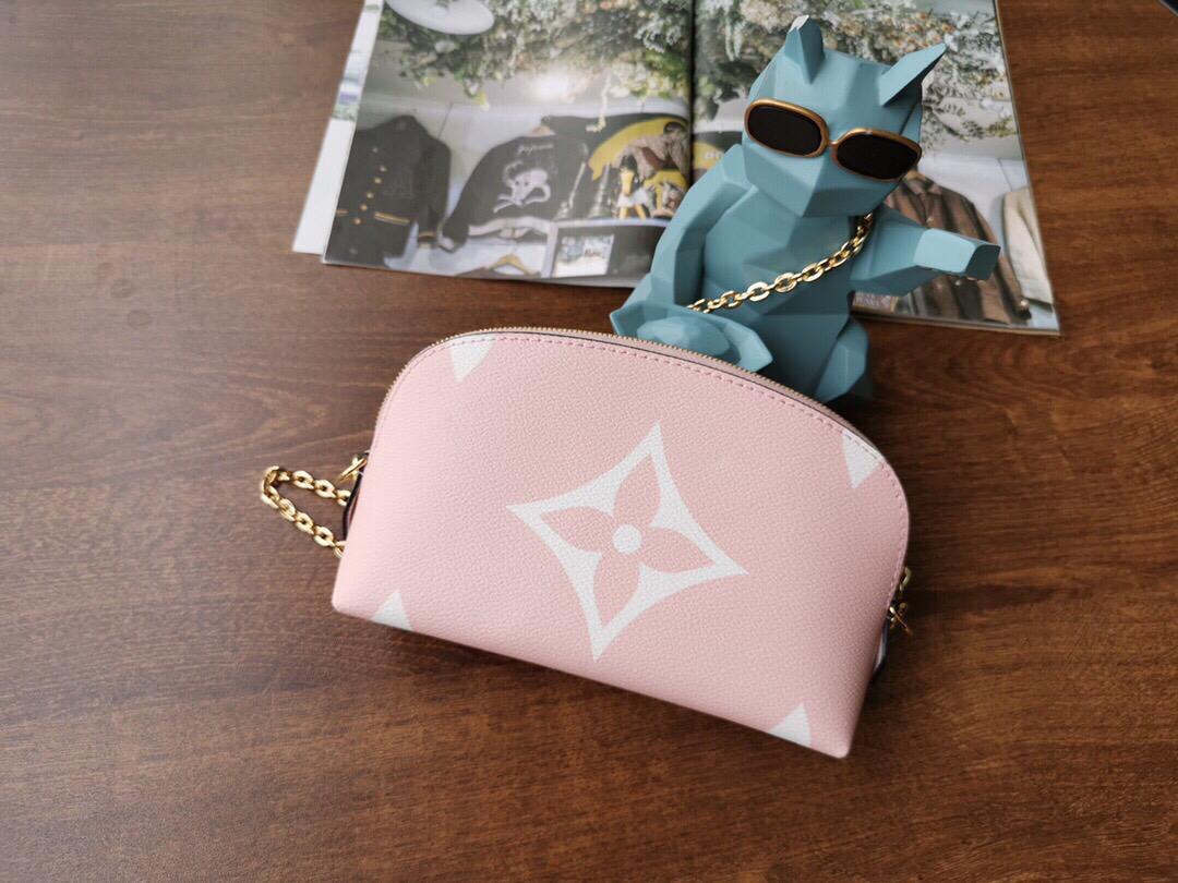 [TOP] L&V £V Cosmetics Pouch Multicolored - Red Pink - LV Louis Vuitton