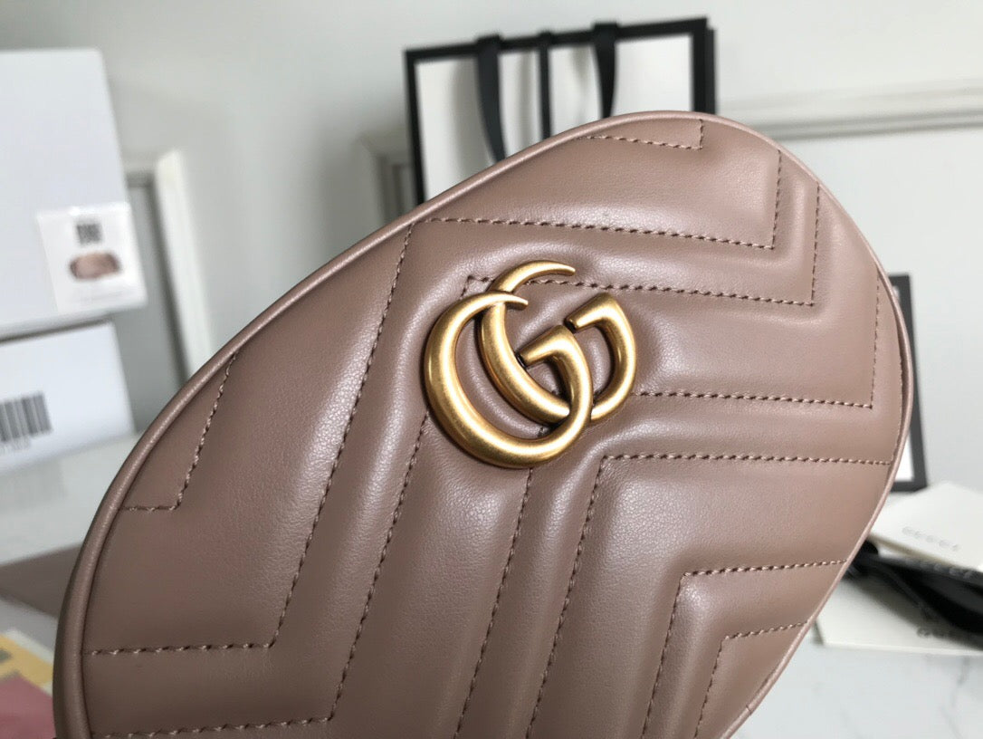 [TOP] GUCC! GG Marmont Belt Bag - Dusty Pink - Gucci