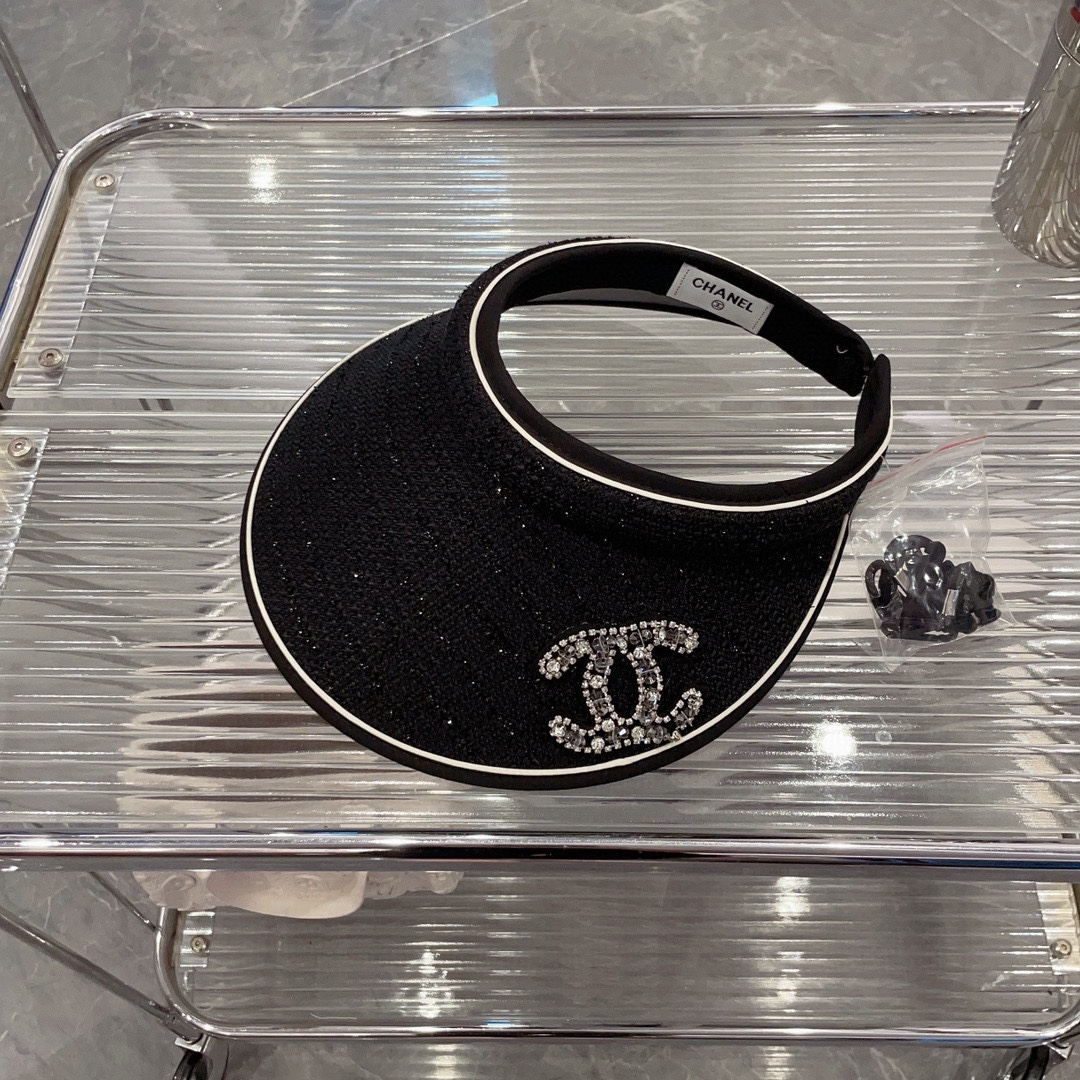 [TOP] CH@NEL  Sun Cap - 2 Color - Chanel