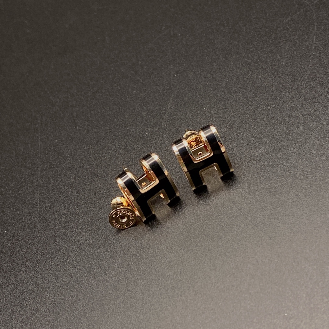 [TOP] H€RMES H Earrings - Hermes