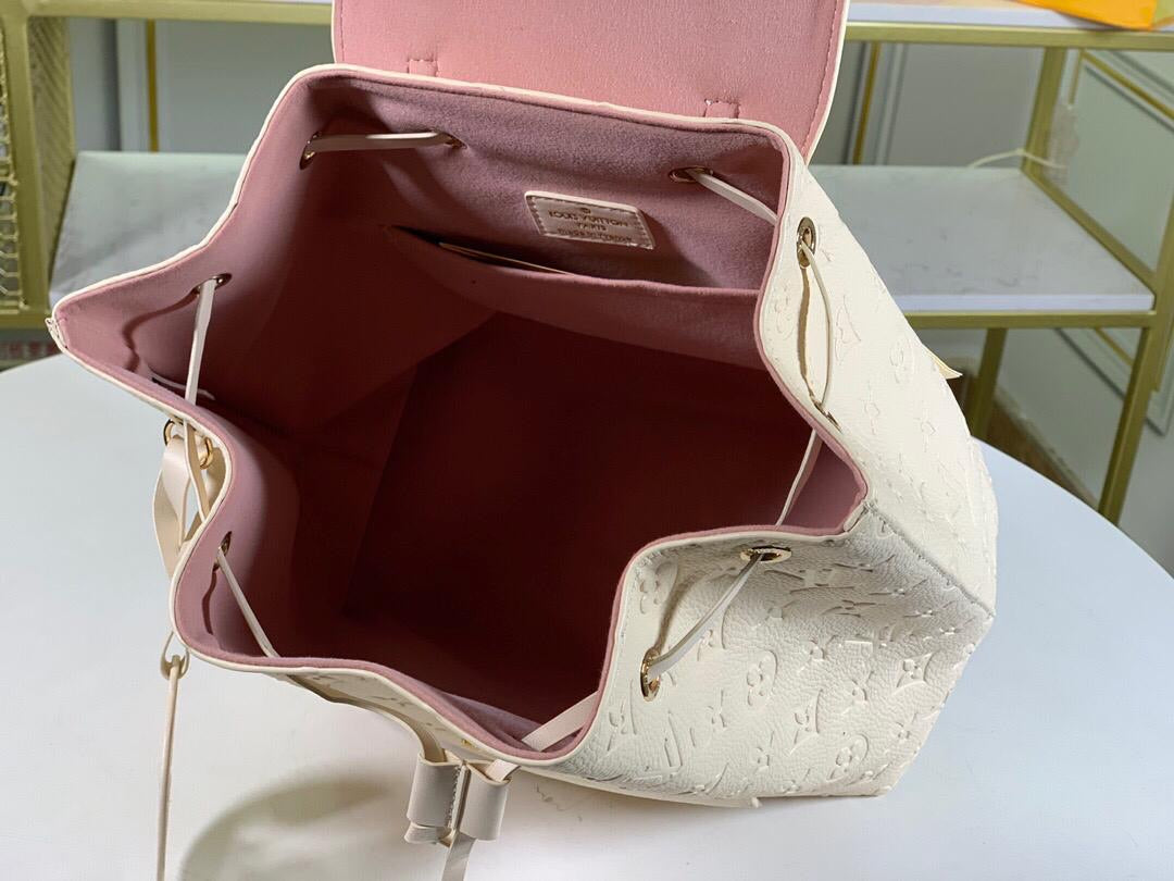 [TOP] L&V LV Montsouris Backpack Empreinte PM - WHITE - LV Louis Vuitton