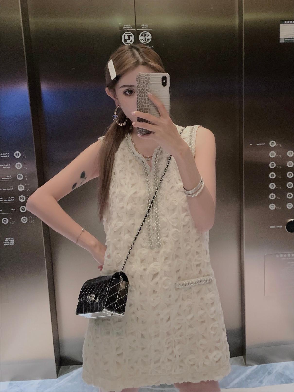 [TOP] CH@NEL Dresses - White - Chanel