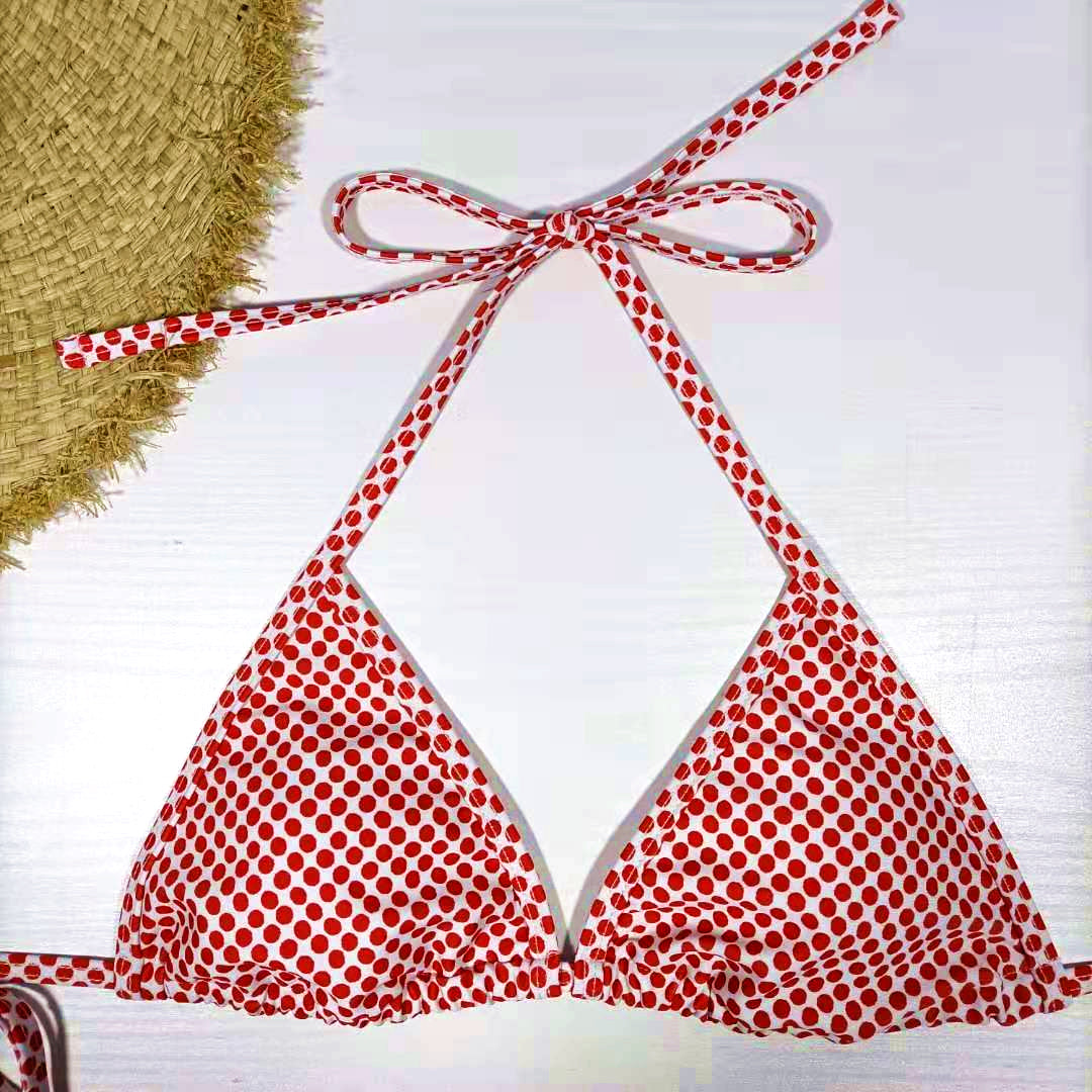 [TOP] D!or Bikini Polka Dot - Red - Christian Dior