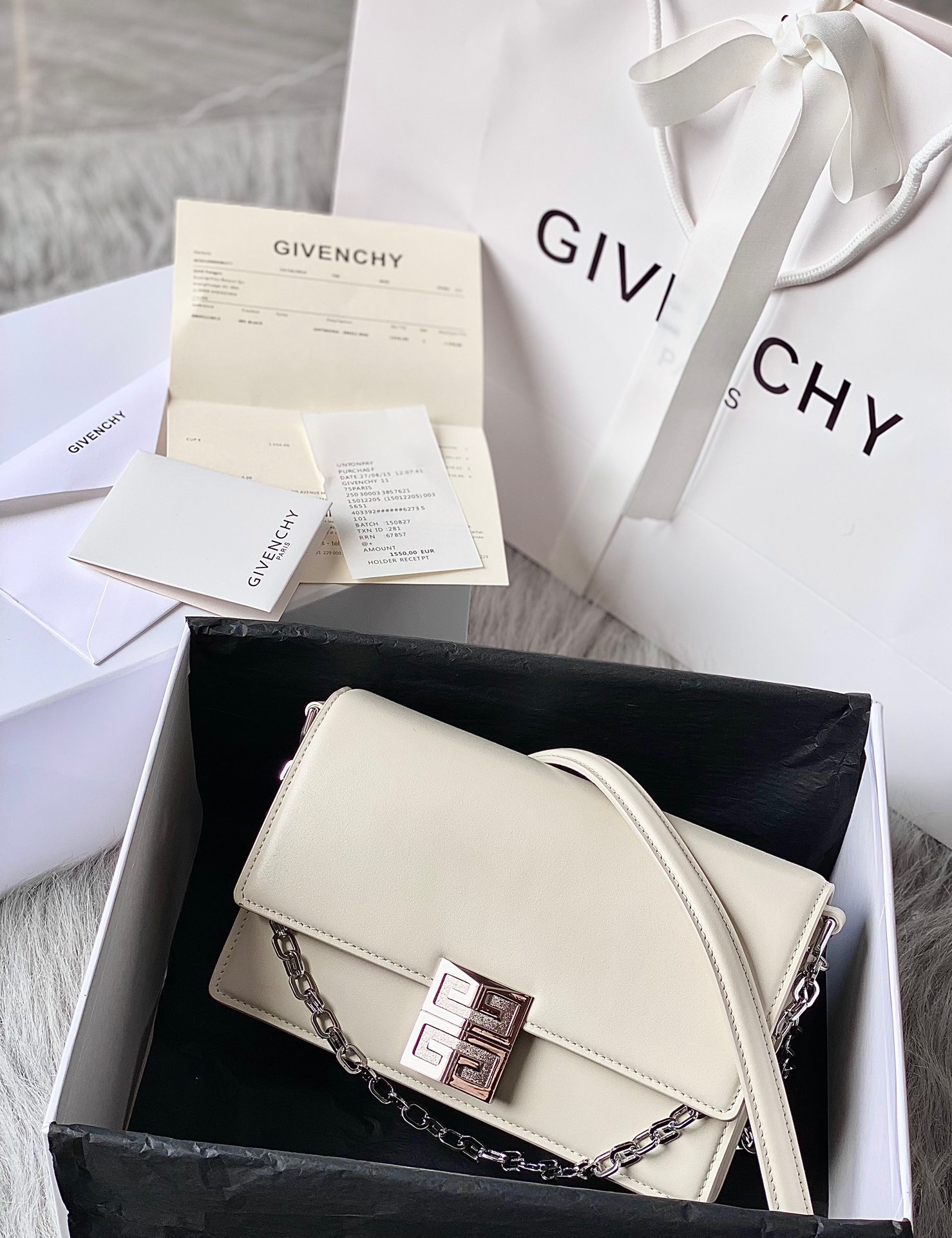 [Top] GIV€NCHY 4G In Box Leather With Chain - SHW - Givenchy