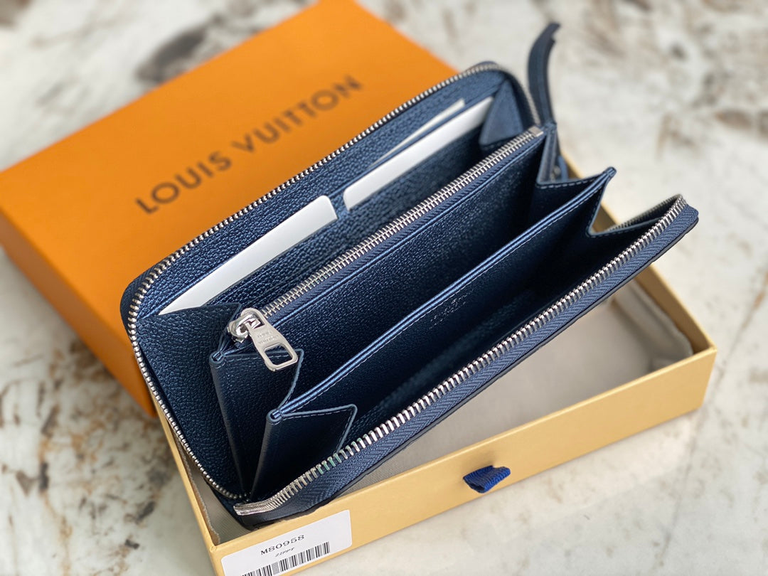 [TOP] L&V L*V  Zippy Wallet - Pearly Blue - LV Louis Vuitton