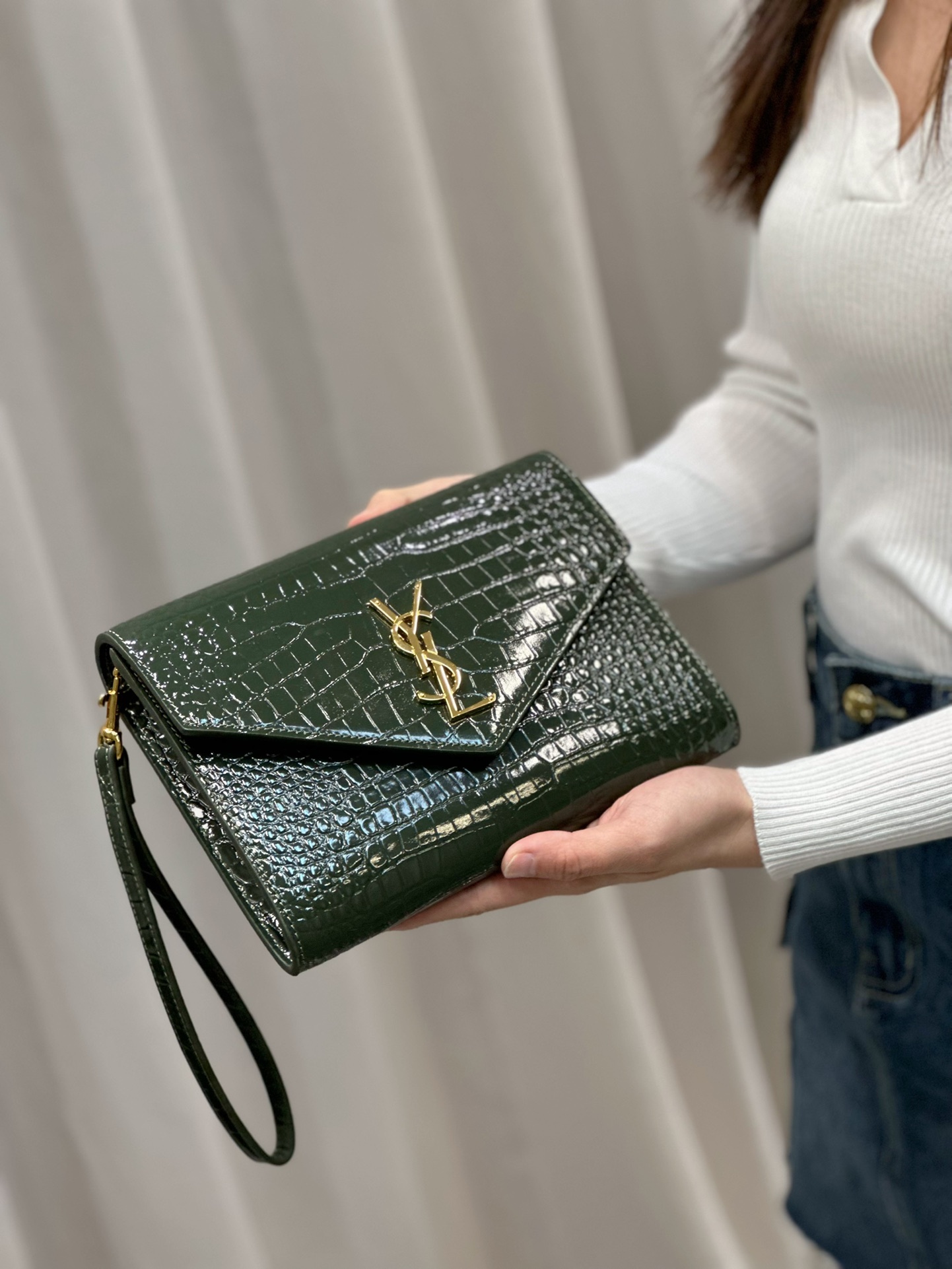 [TOP] Y$L Crocodile HandBag - 3 color - Ysl Yves Saint Laurent