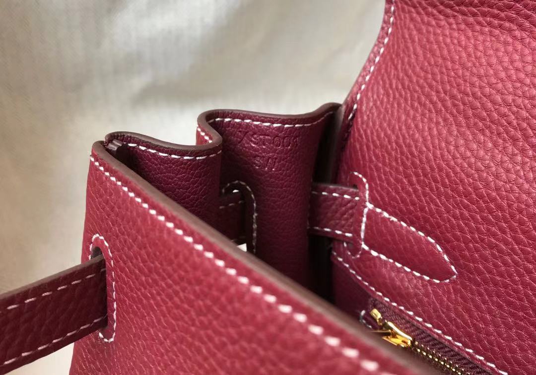 [TOP] H€RMES Togo Kelly 28CM - Burgundy & GHW - Hermes