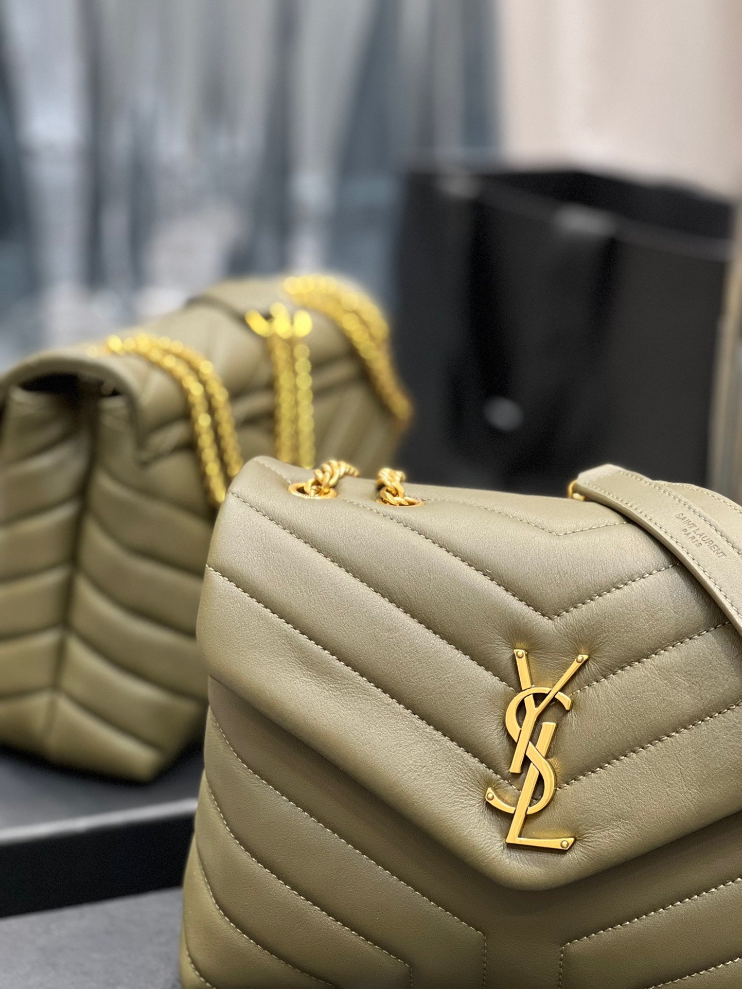 [TOP] Y$L LouLou Small Bag 20cm - Dark Green - Ysl Yves Saint Laurent