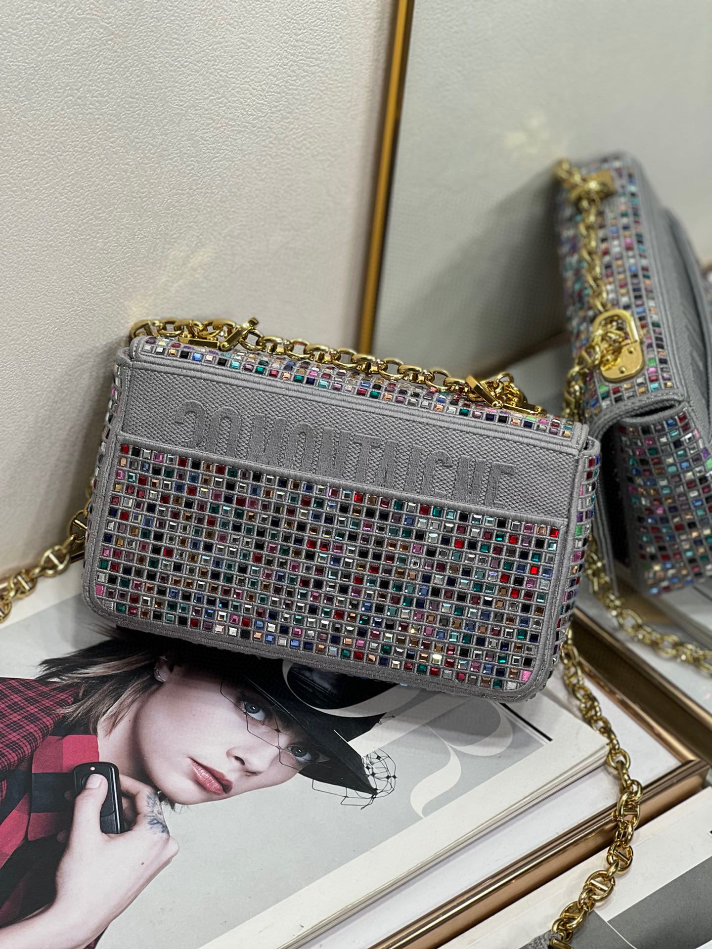 [TOP] D!or Caro Bag Limited Edition Small 20cm - Colourful Mosaic - Christian Dior
