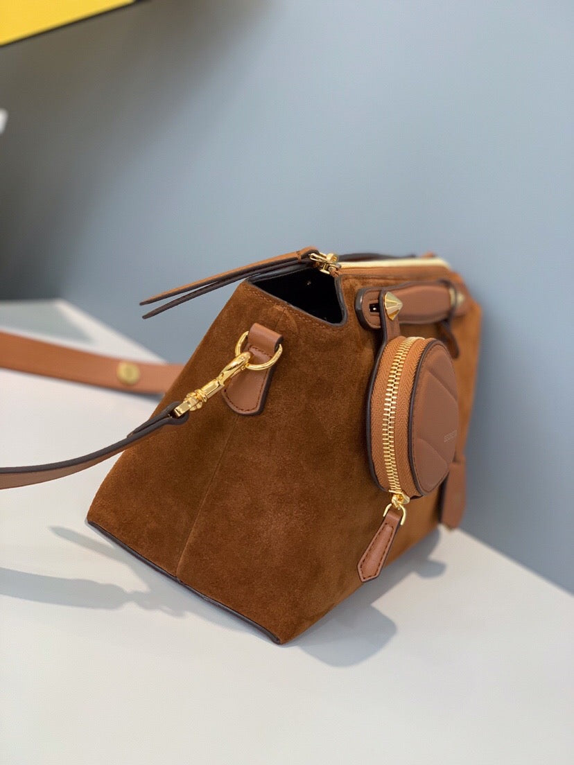 [TOP] F€NDI F€ndi By The Way Medium Suede Bag - Brown - Fendi