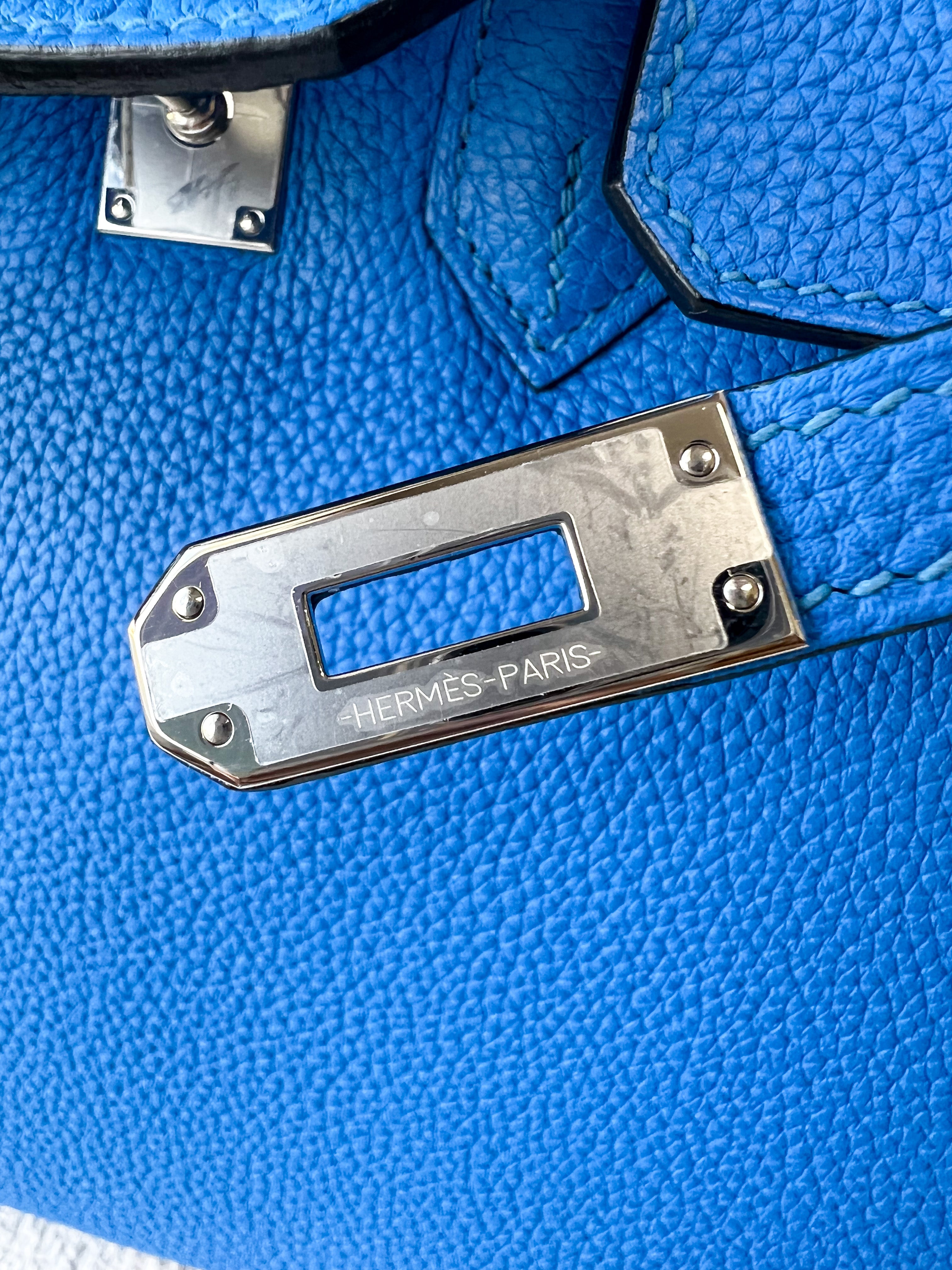 [TOP] H€RMES Birkin Togo Leather 25cm - Blue & PHW - Hermes