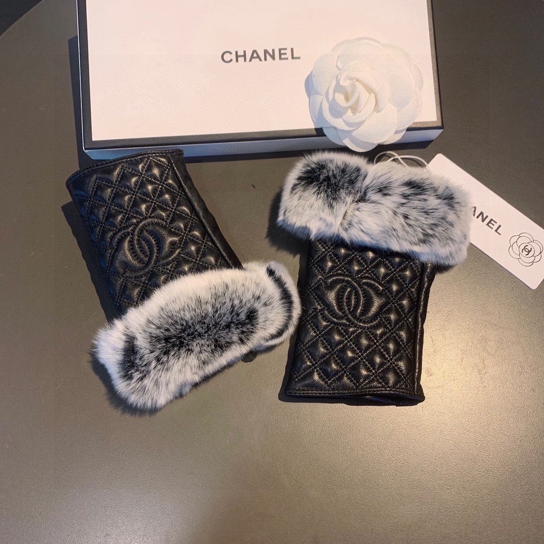 [TOP] CH@NEL Gloves - Black - Chanel