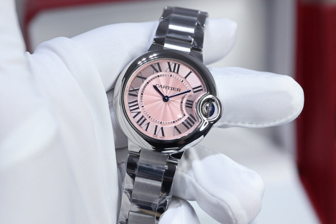 [TOP] C@rtier Ballon Bleu Watch - Pink Dial - Cartier
